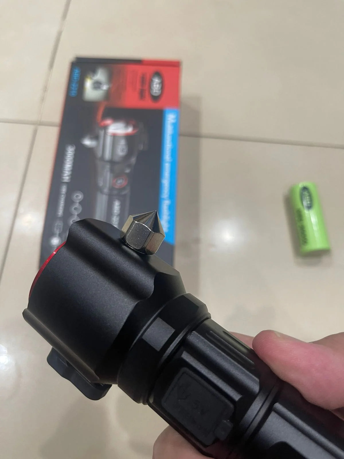 Multifunctional Most Powerful 4 in 1 Rechargeable Emergency Flashlight & Charging Bank