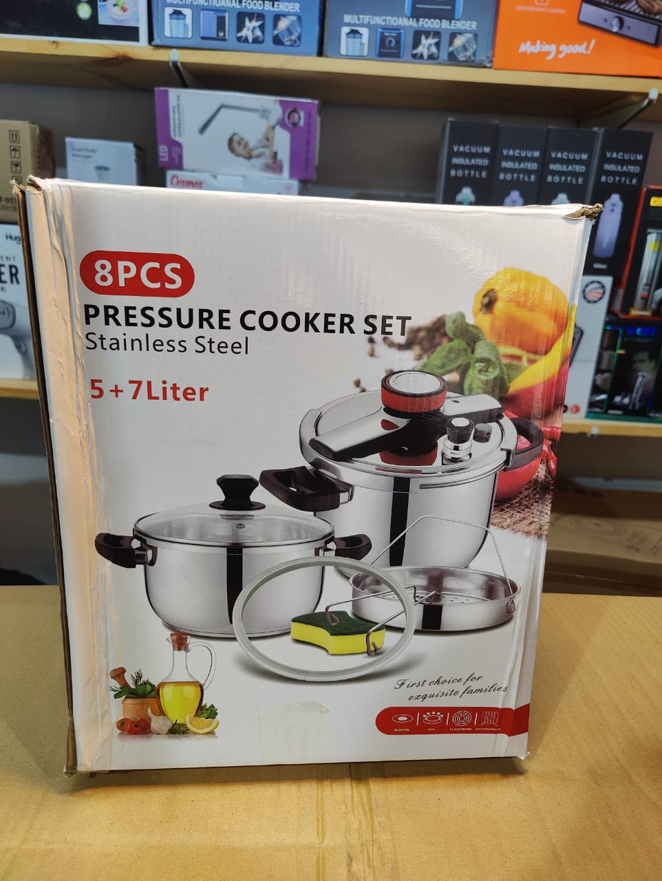 Imported Stainless Steel Automatic Pressure Cooker- 5L + 7L