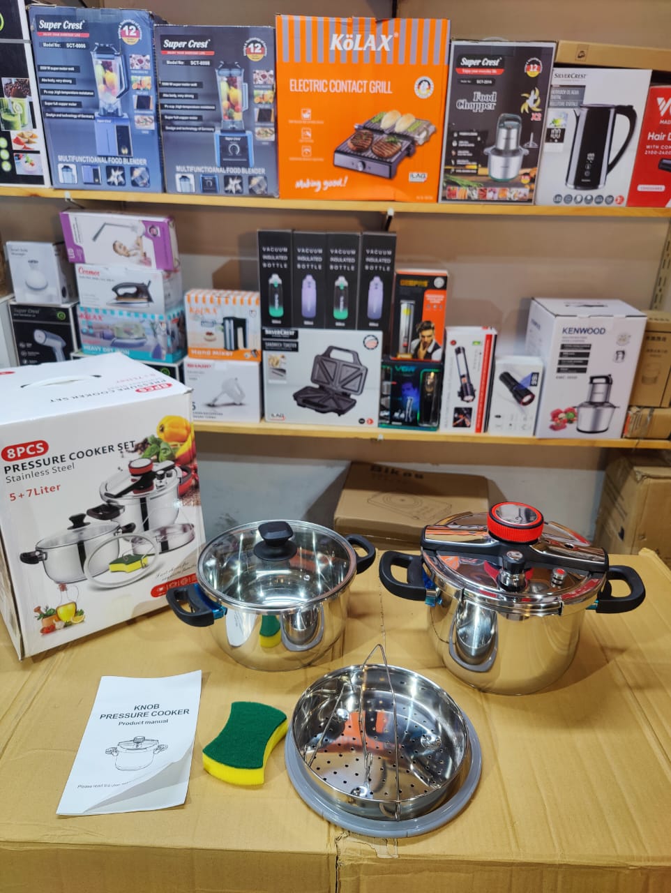 Imported Stainless Steel Automatic Pressure Cooker- 5L + 7L