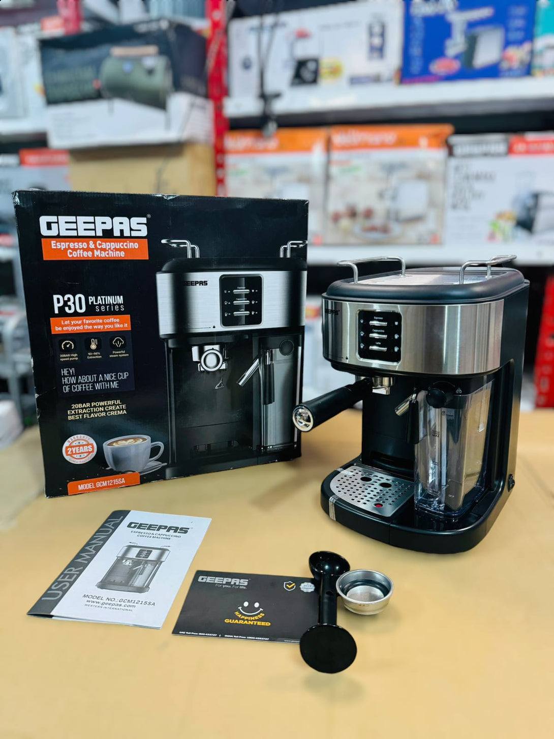Geepas Espresso & Cappuchino Coffee Machine
