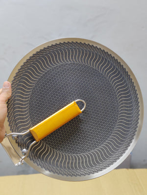 Foldable Handle Honeycomb Laser Coated Tawa