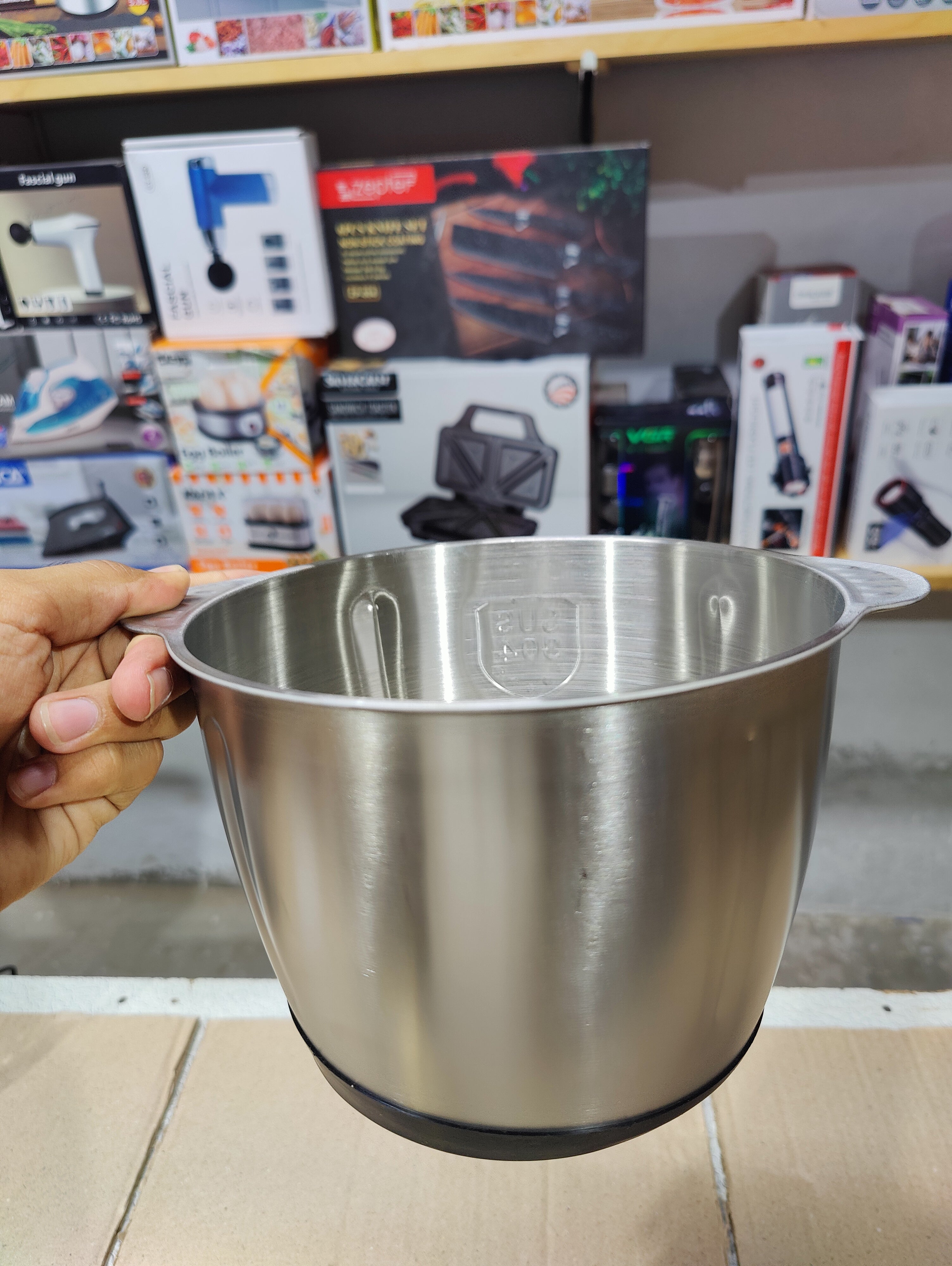 Imported Silver Crest 6-in-1 Chopper with Steel & Glass Bowl
