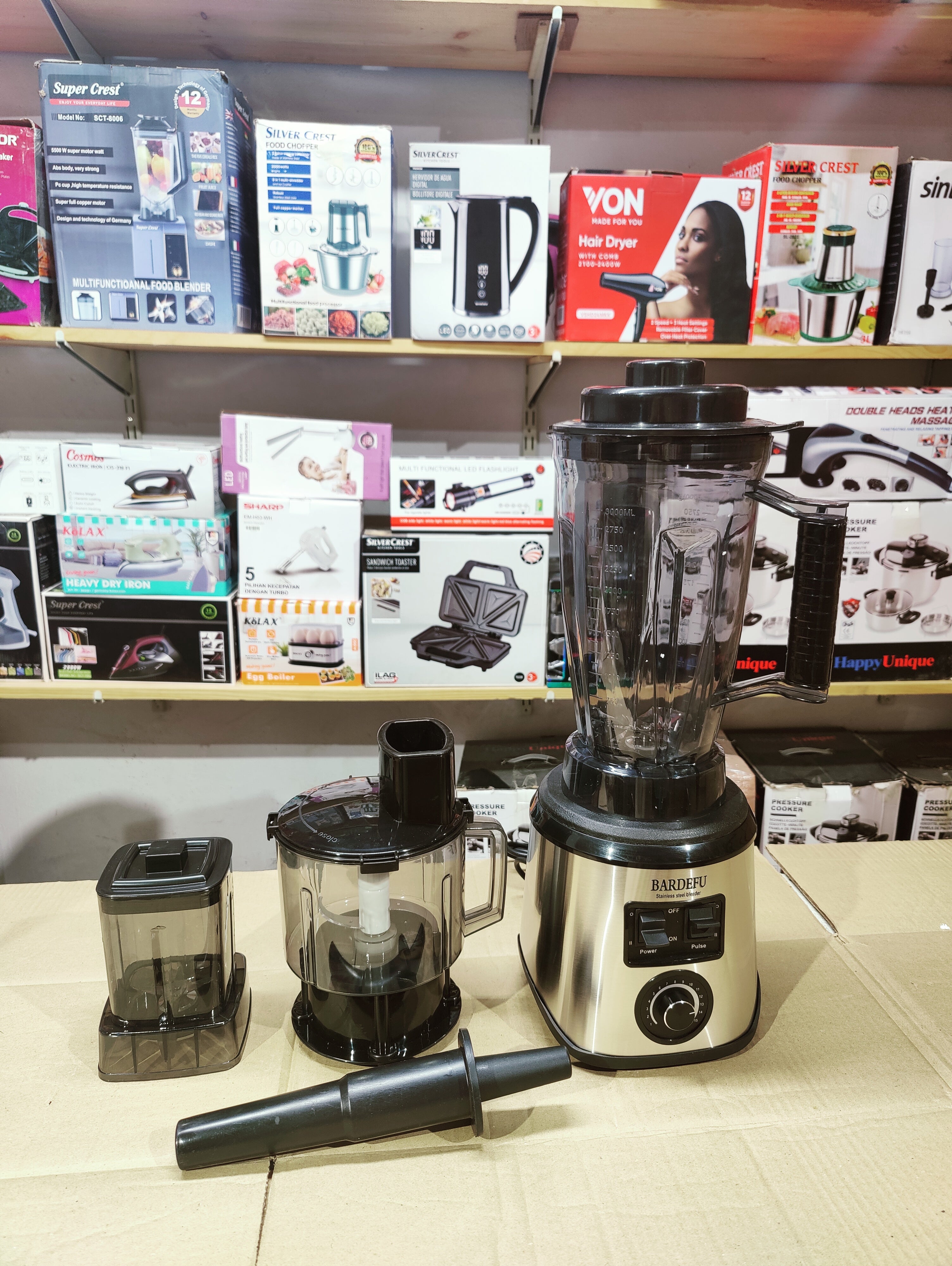 BARDEFU 3 in 1 Blender- Chopper & Grinder -Model 5052