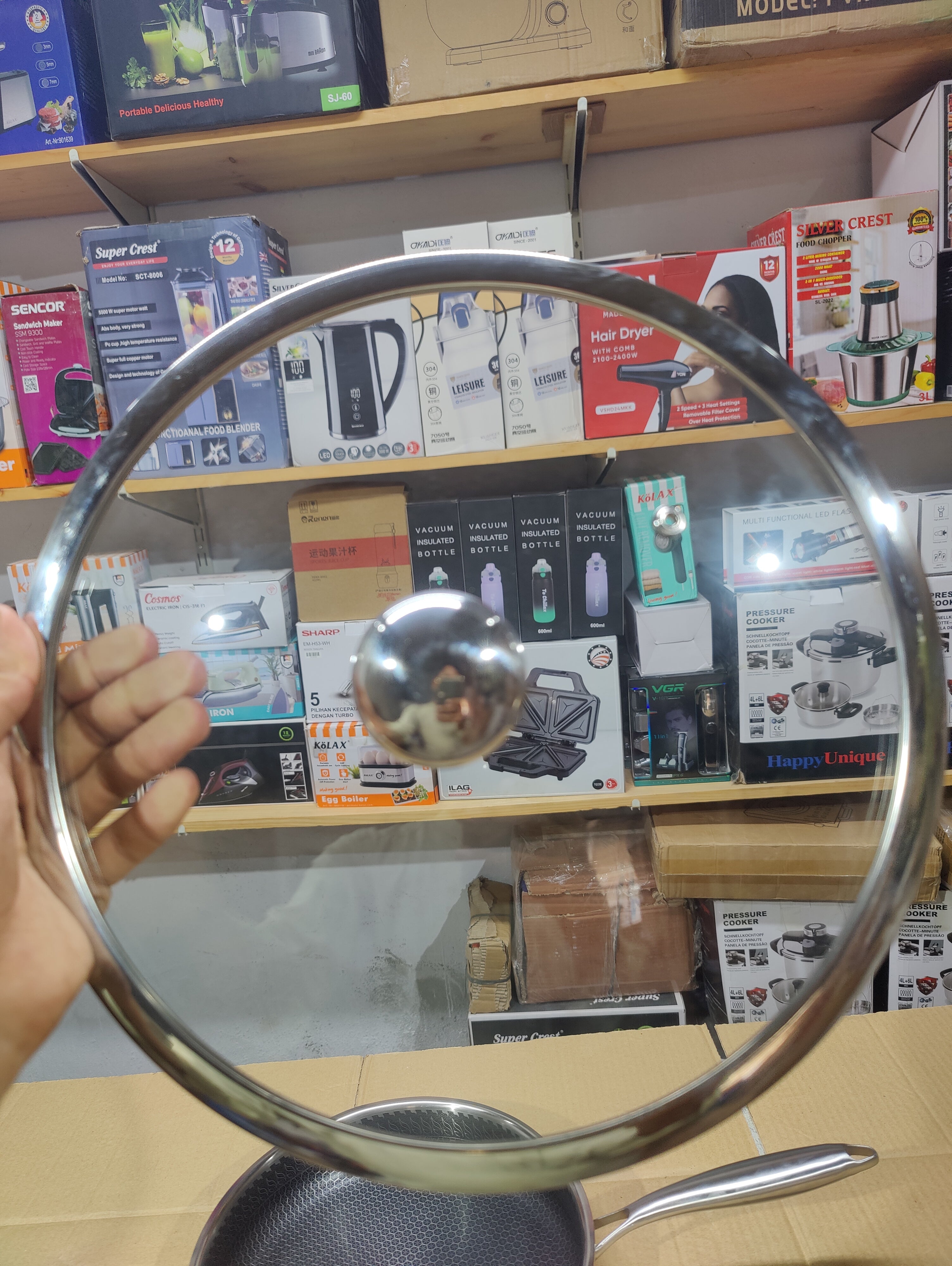 Imported Honeycomb Frypan Laser Crafted Pan with Lid