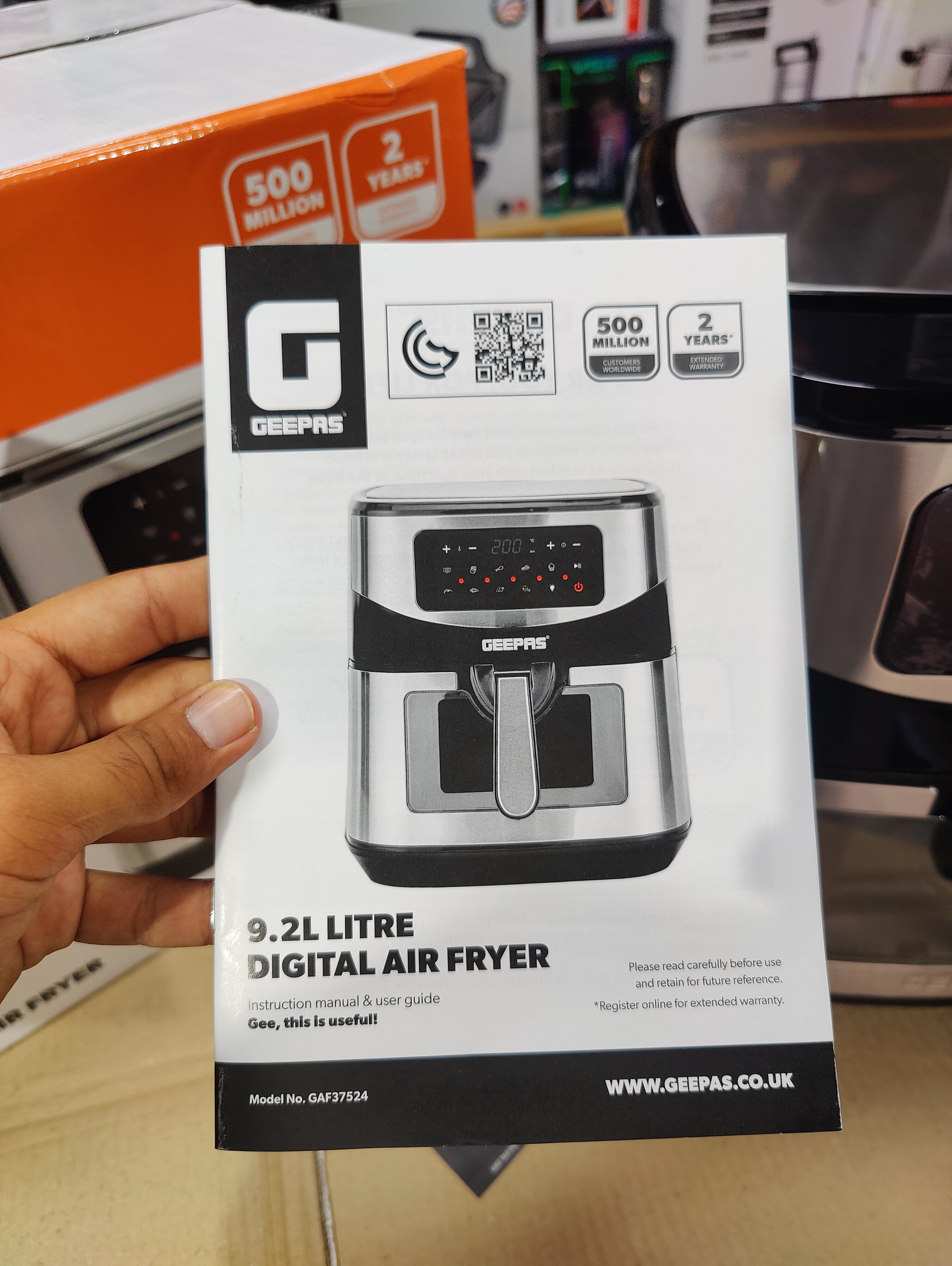 Geepas 9.2L Digital Air Fryer 37524