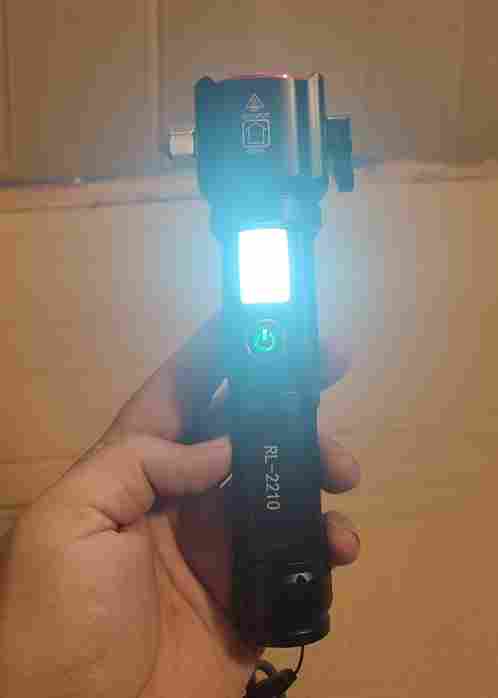 Multifunctional Most Powerful 4 in 1 Rechargeable Emergency Flashlight & Charging Bank