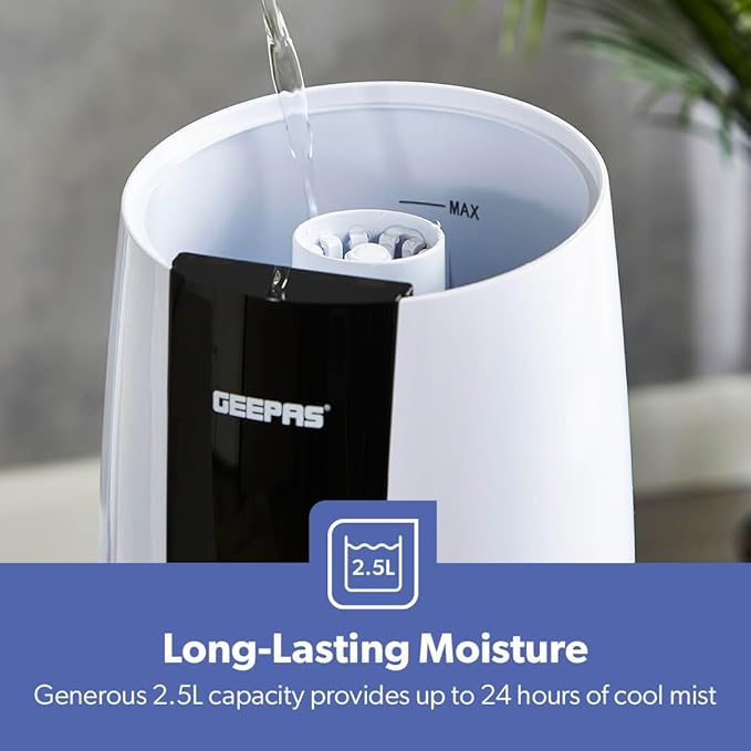 GEEPAS 2.6L Ultrasonic Humidifier 63072uk