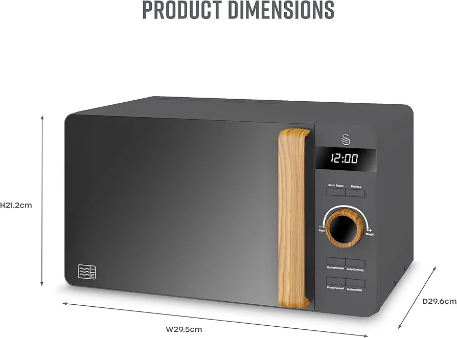 Swan Nordic Digital Microwave Oven 20 Liter Capacity