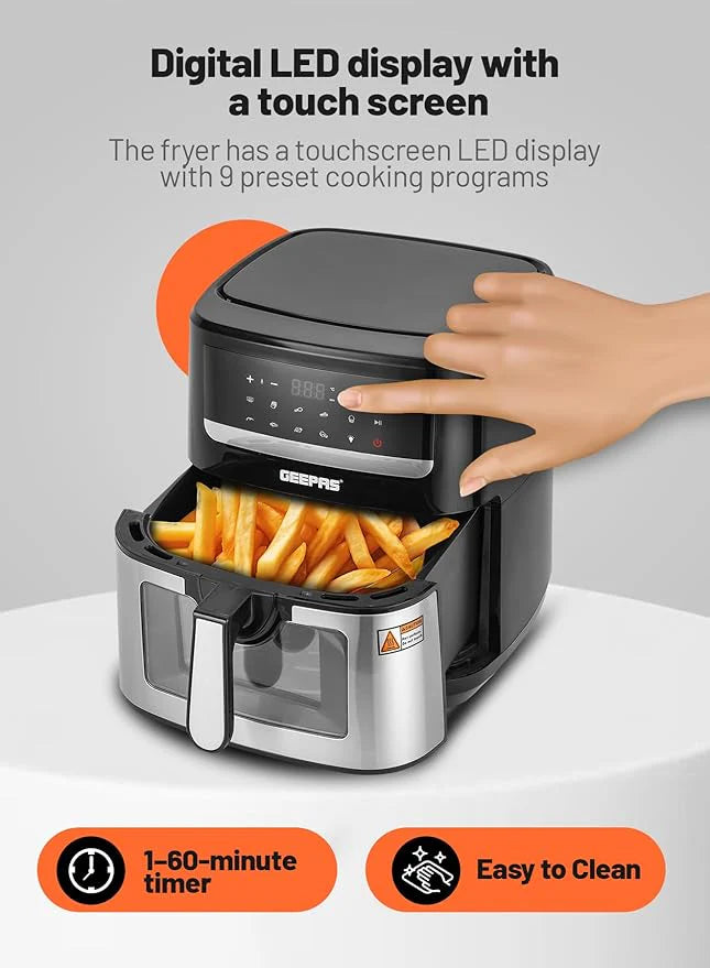 Geepas 7.5L Double Heating Digital Air Fryer 37543
