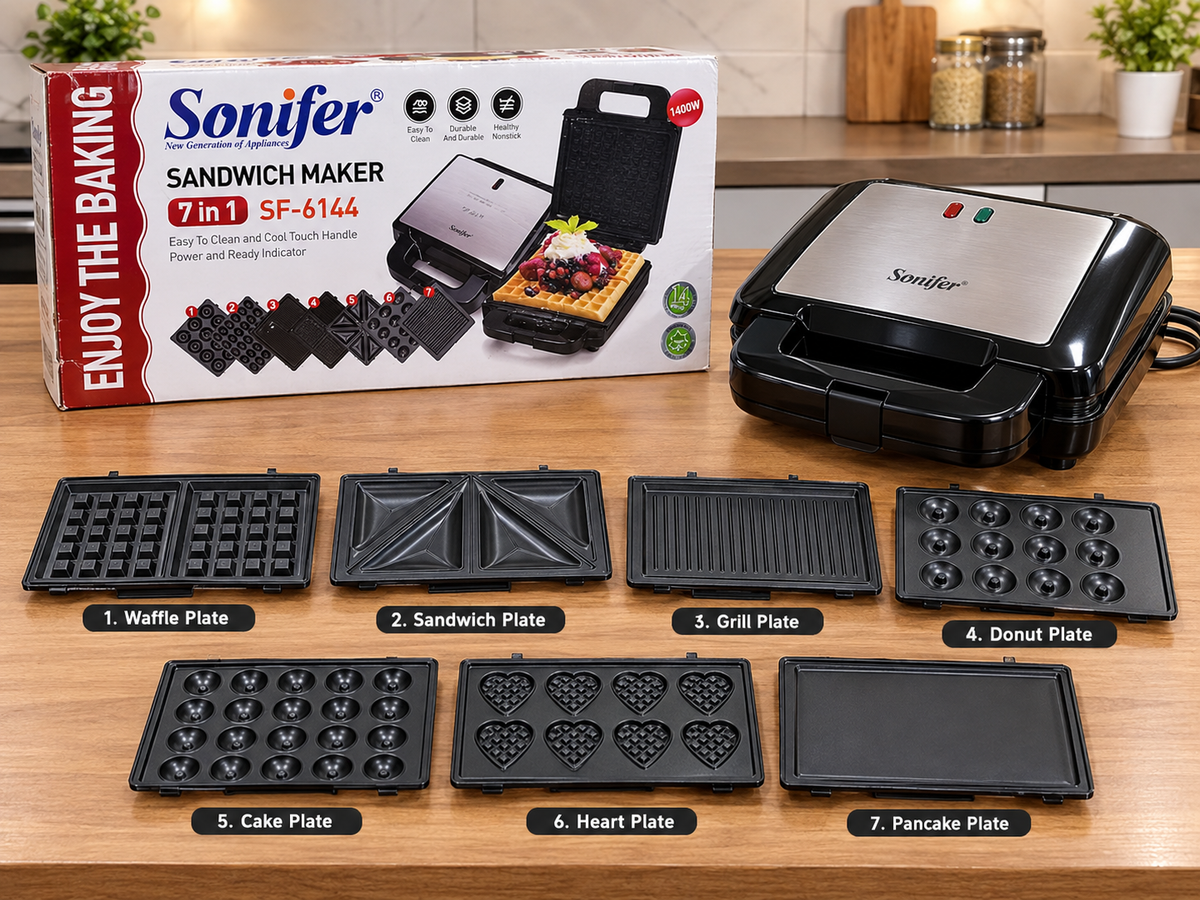 Sonifier SF-6144 Multi Function 7in 1 Sandwich Maker