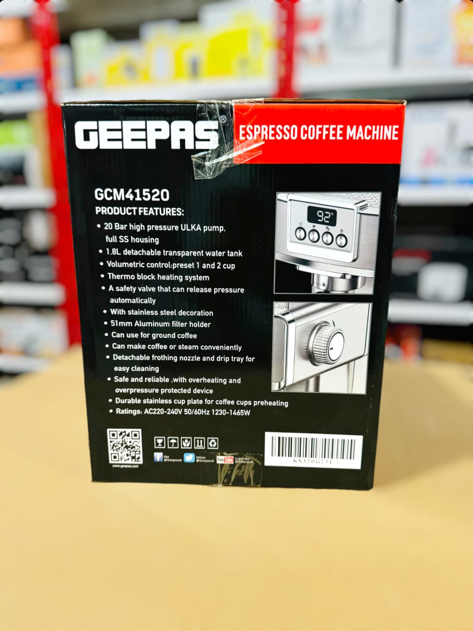 Geepas Espresso Coffee machine