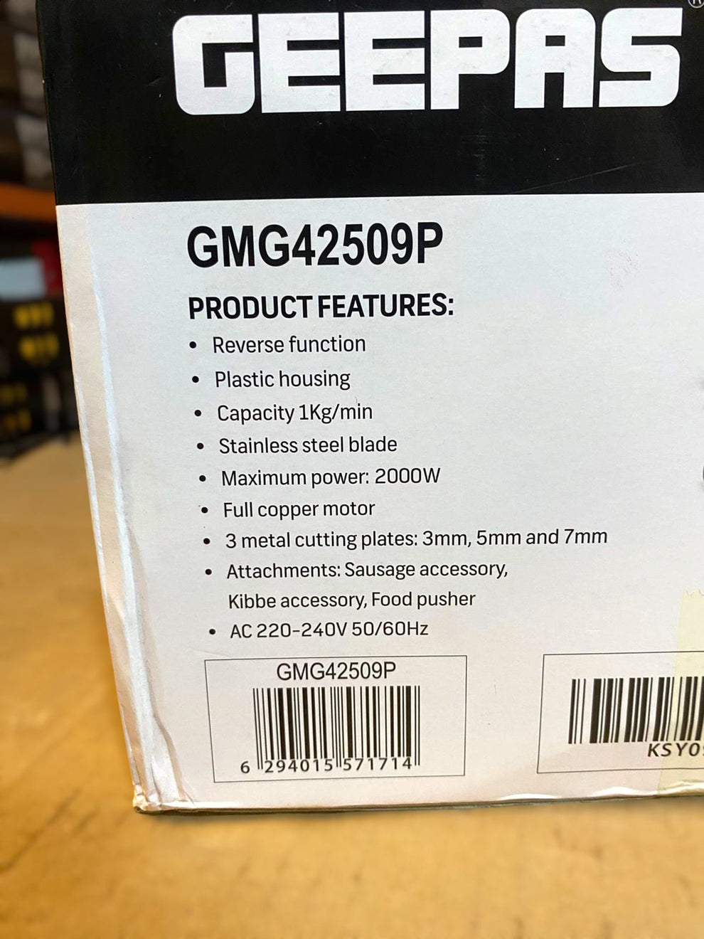 GEEPAS Meat Grinder GMG 42509