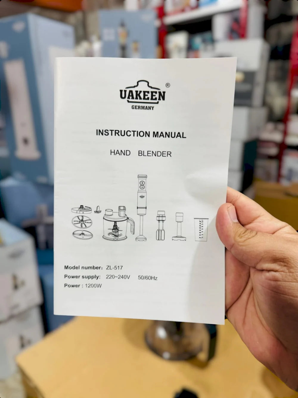 Uakeen 8-in-1 Hnad Blender Set ZL-517