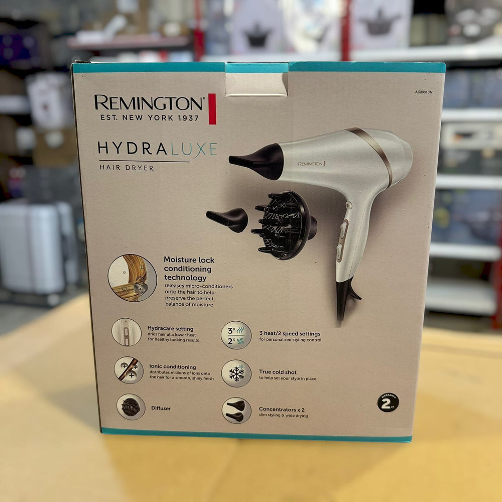 REMINGTON Hydraluxe Hair Dryer with Moisture– AC8901
