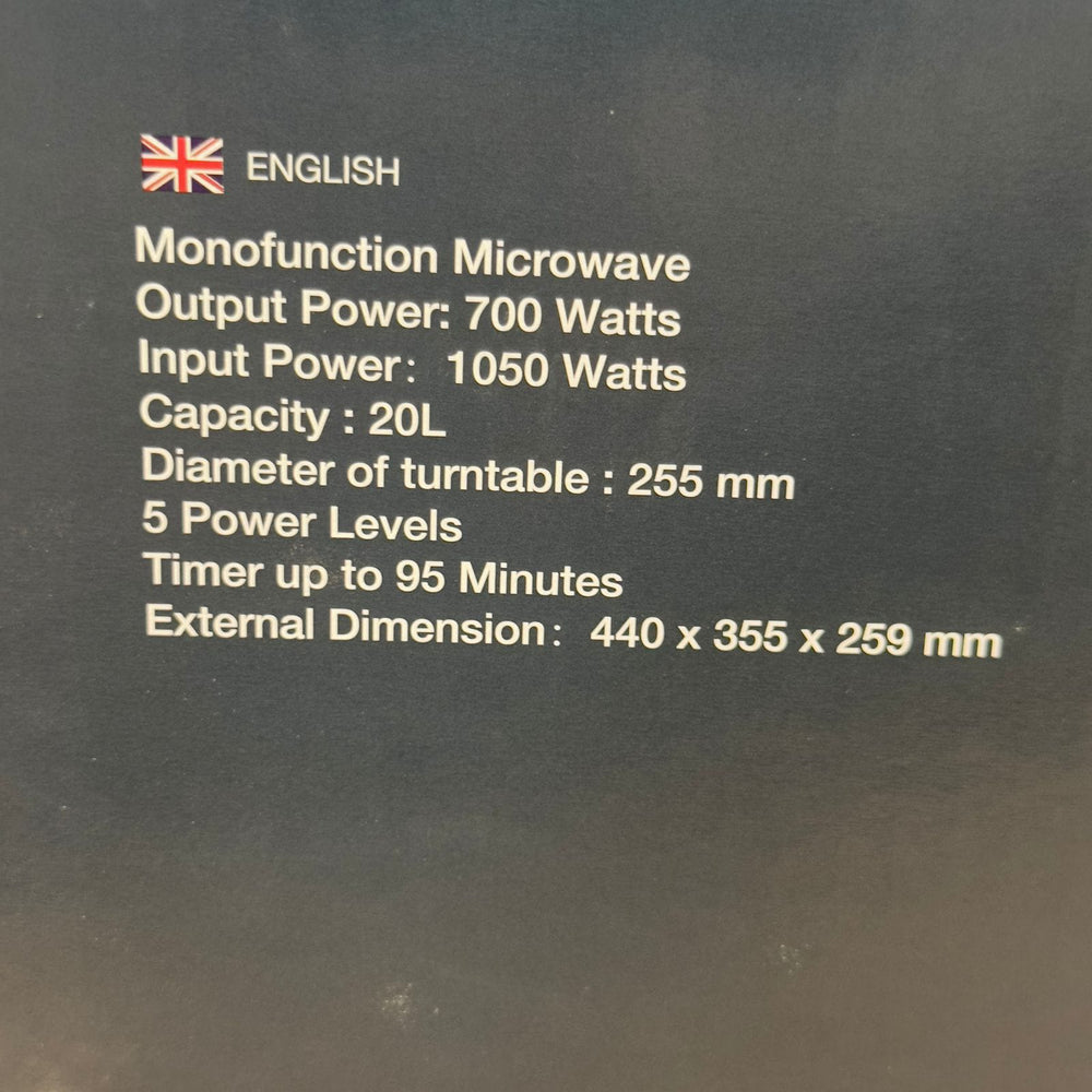Panasonic 20L Digital Microwave Oven AZ20MB-MD1