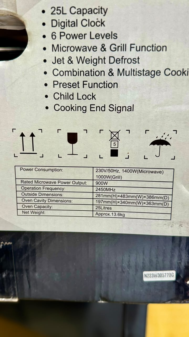 National 25L Microwave & Grill Function