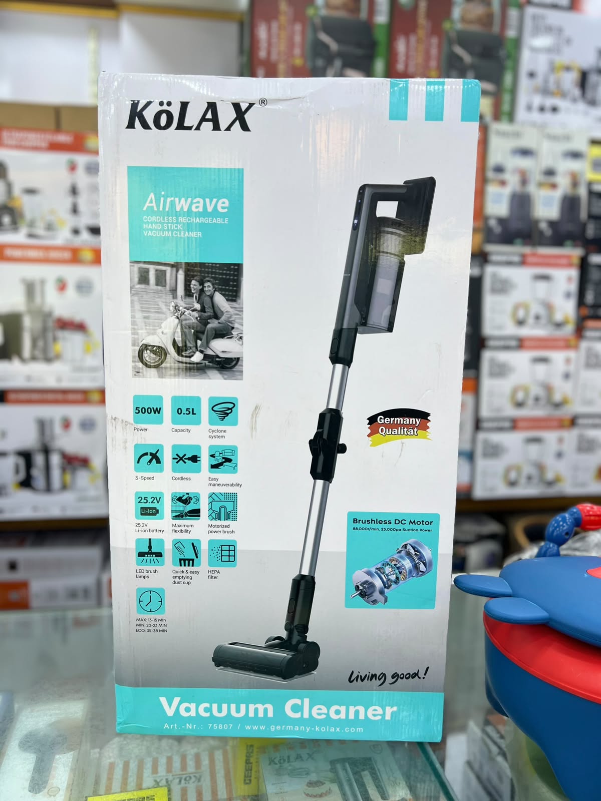 KoLAX 3 in 1 Cyclonic Rechargeable Stick Vacuum Cleaner 75807