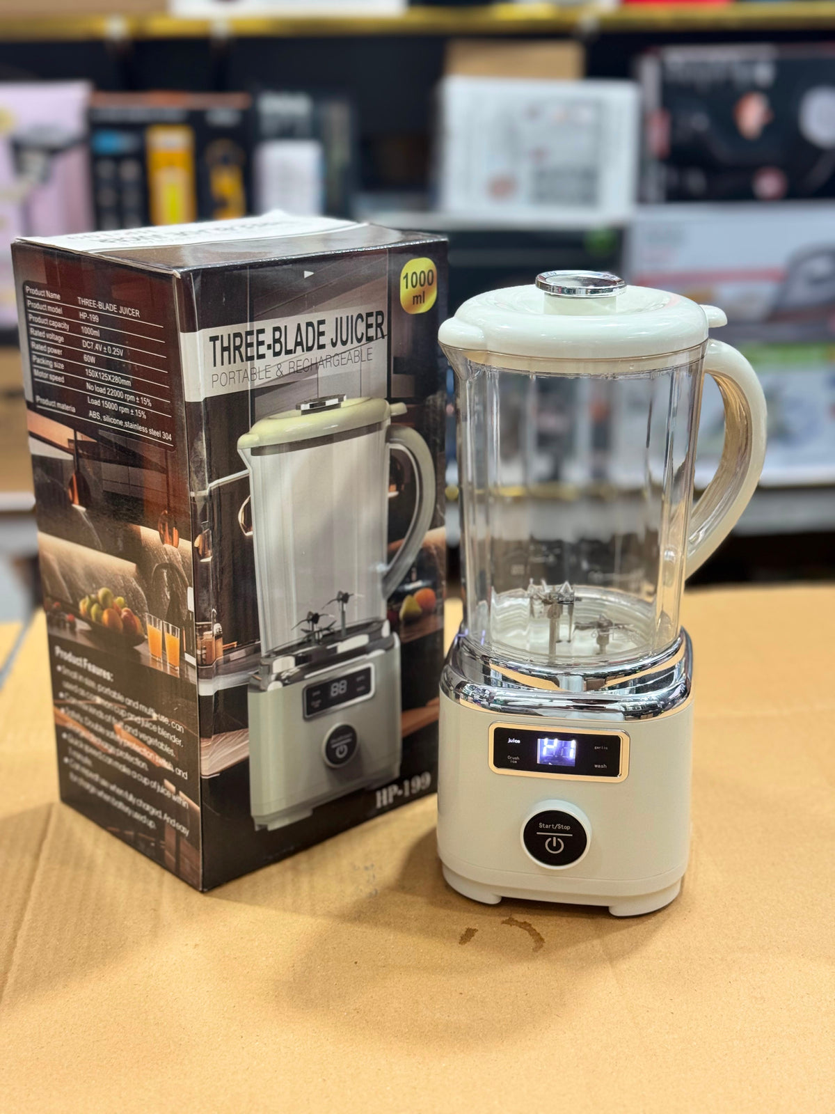 Rechargeable 3-Blades 1000ml Personal Blender HP-199