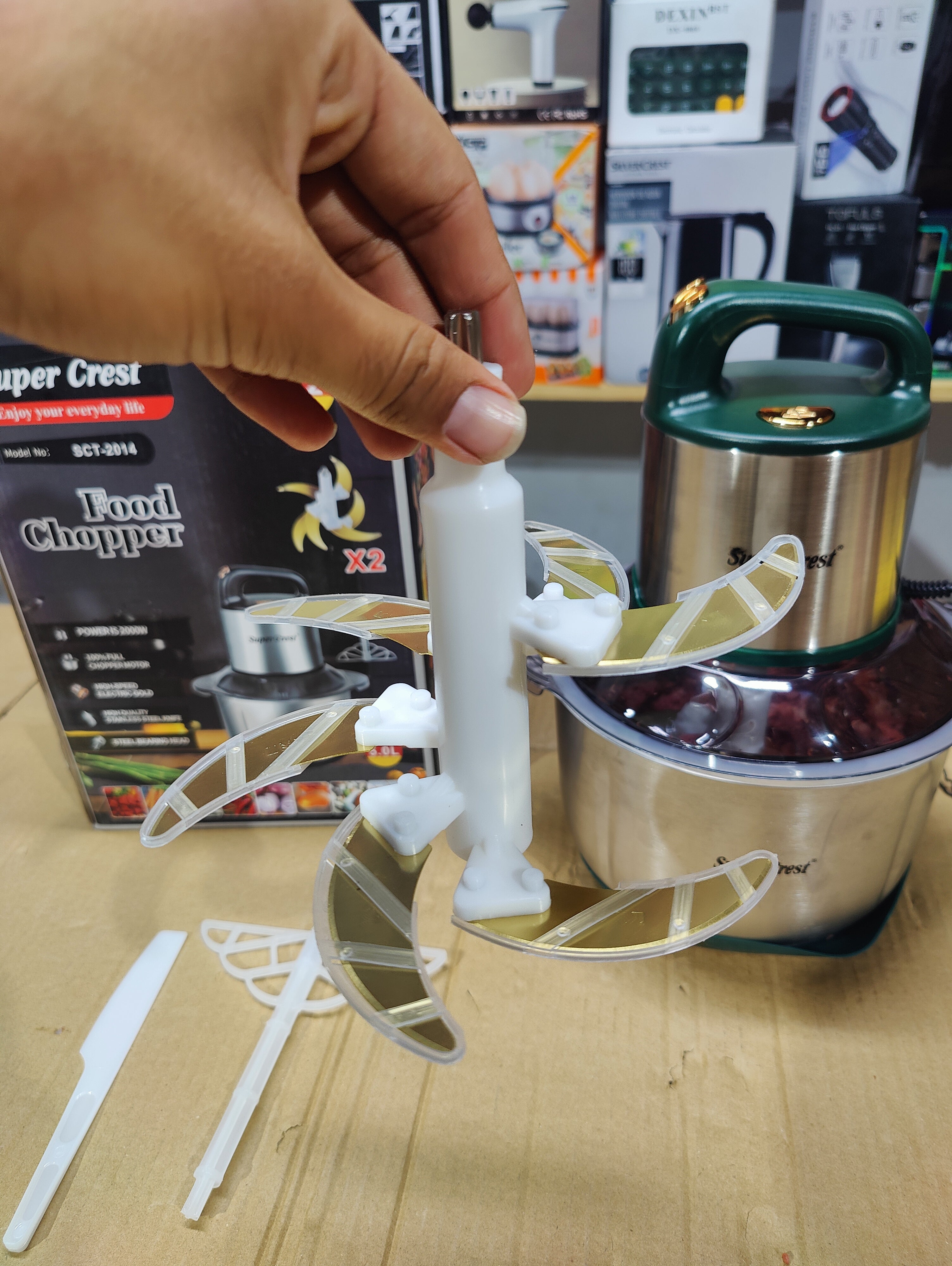 Super Crest 5L Meat Chopper with 6 Blades 2 Speed Level