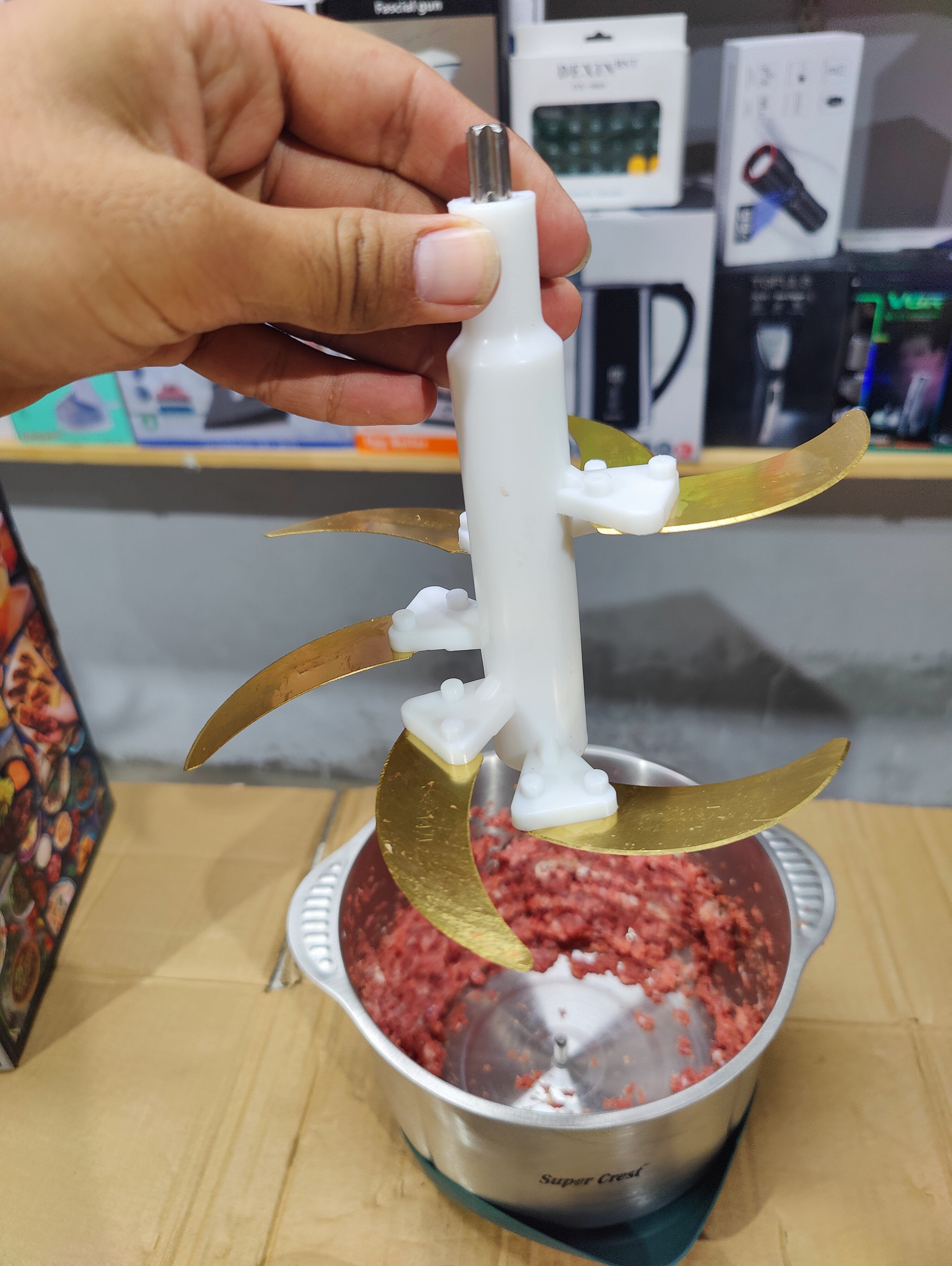 Super Crest 5L Meat Chopper with 6 Blades 2 Speed Level