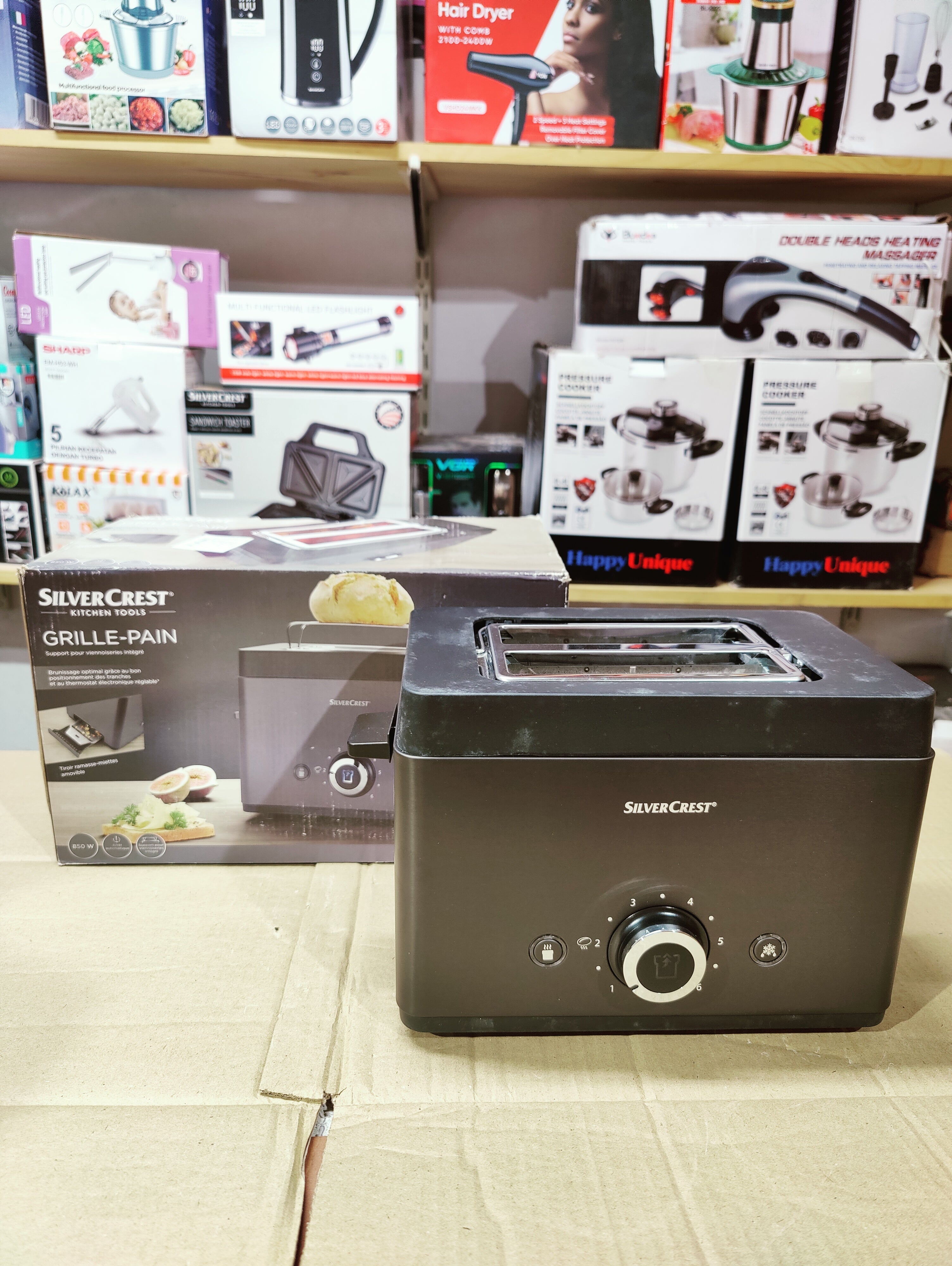 Imported Silver Crest Multifunction 2 Slice Bread Toaster with Warming Rack