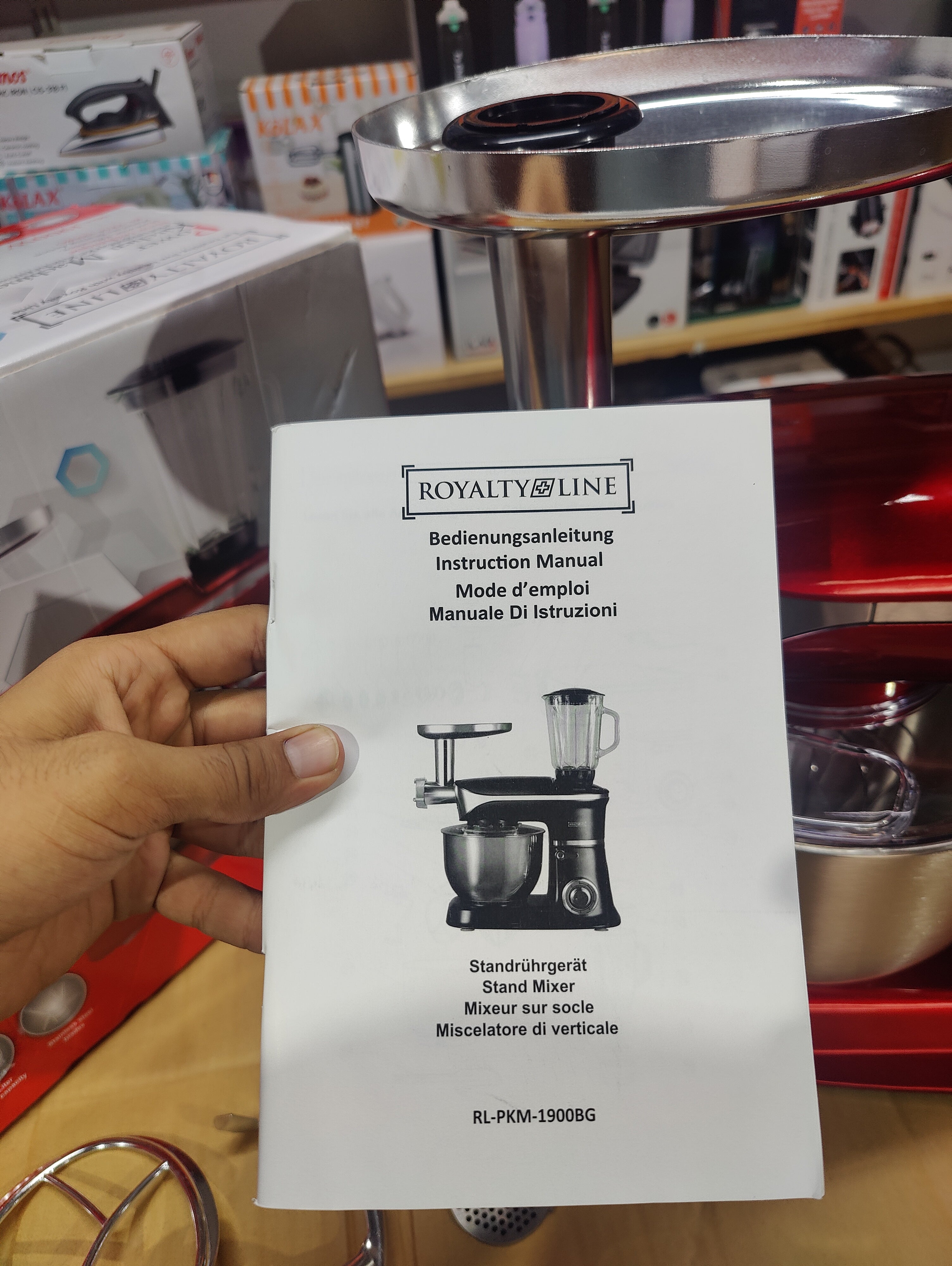 Royalty Line 6.5L 3-in-1 Stand Mixer & Kitchen Machine