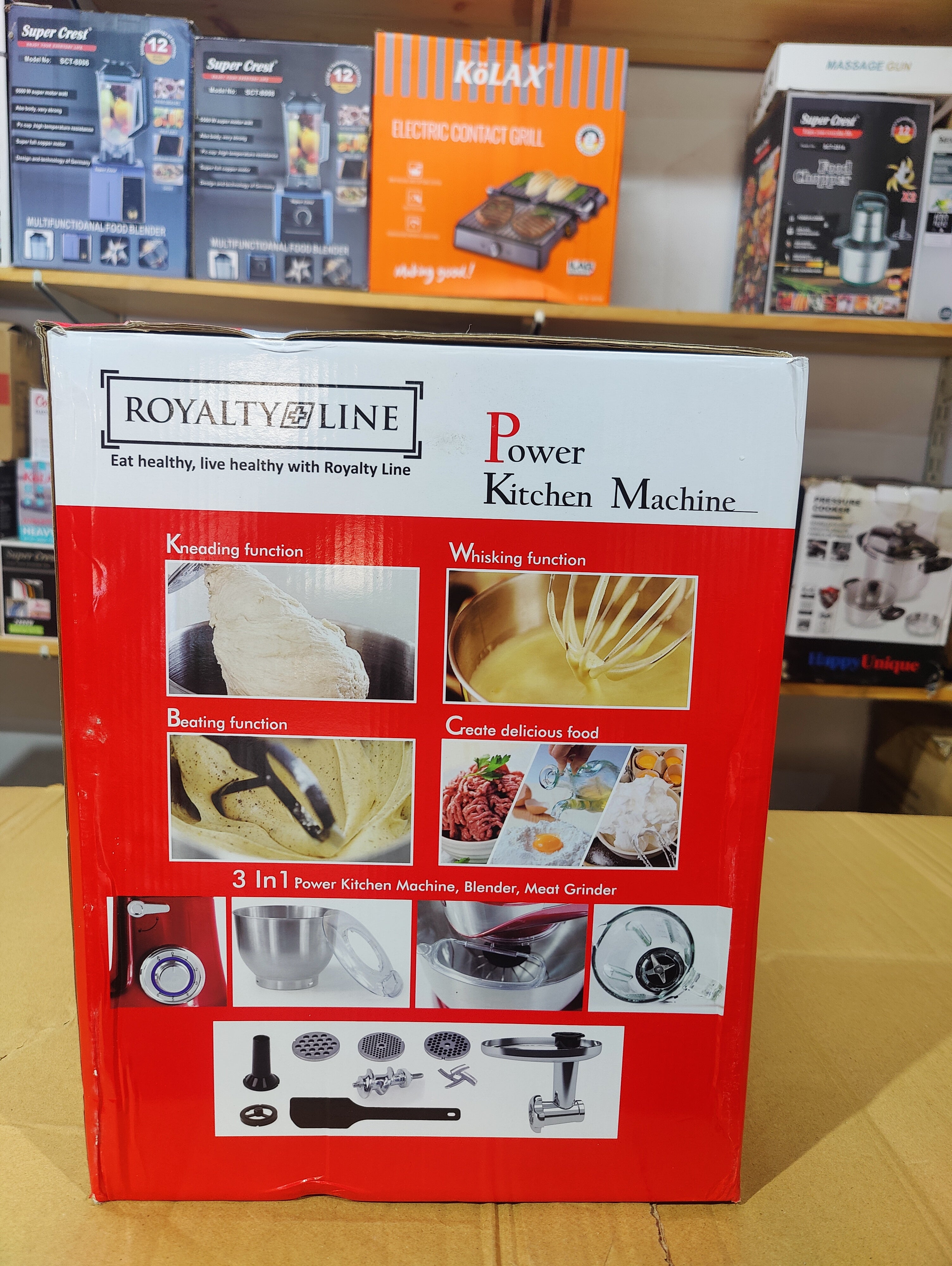 Royalty Line 6.5L 3-in-1 Stand Mixer & Kitchen Machine
