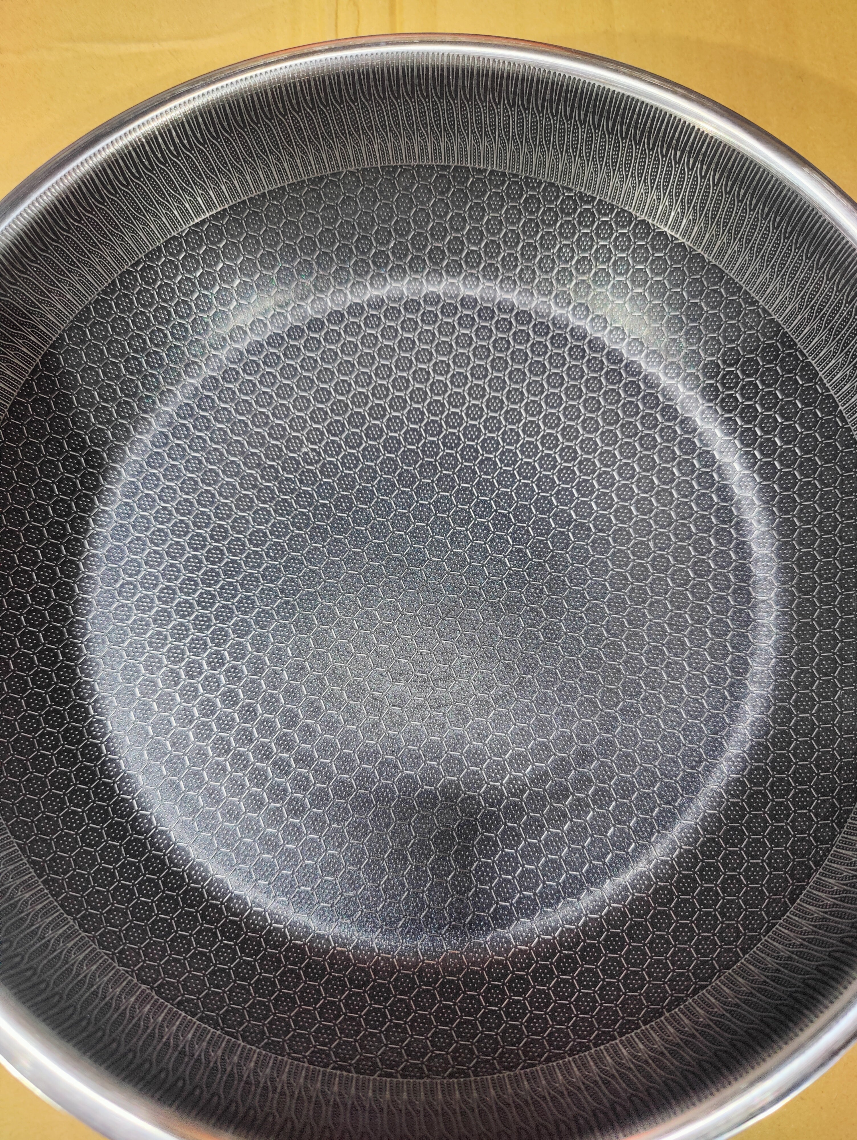 Honeycomb Frypan Laser Crafted Pan with Lid