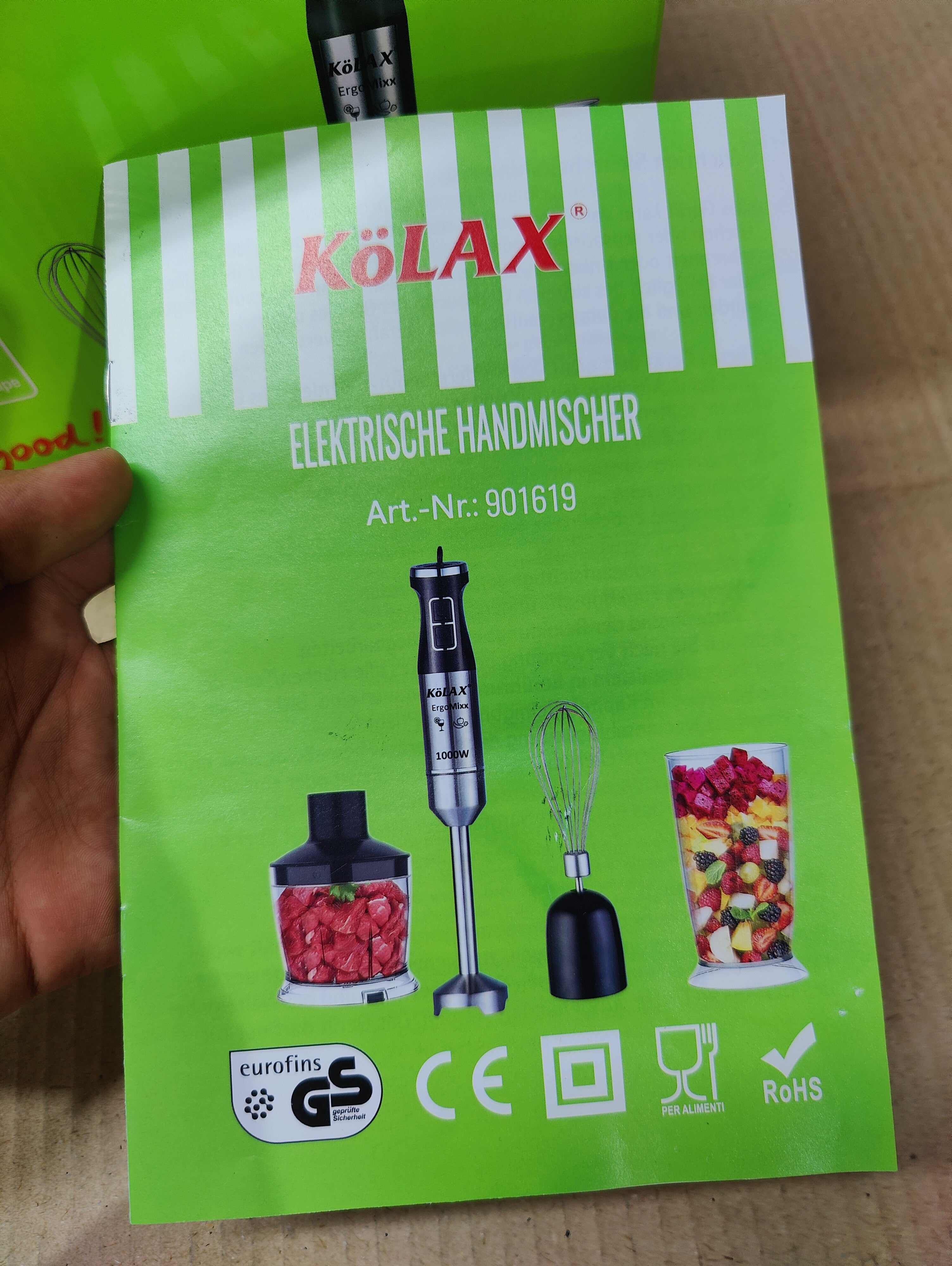 Imported Kolax  4 in 1 Hand Blender Set