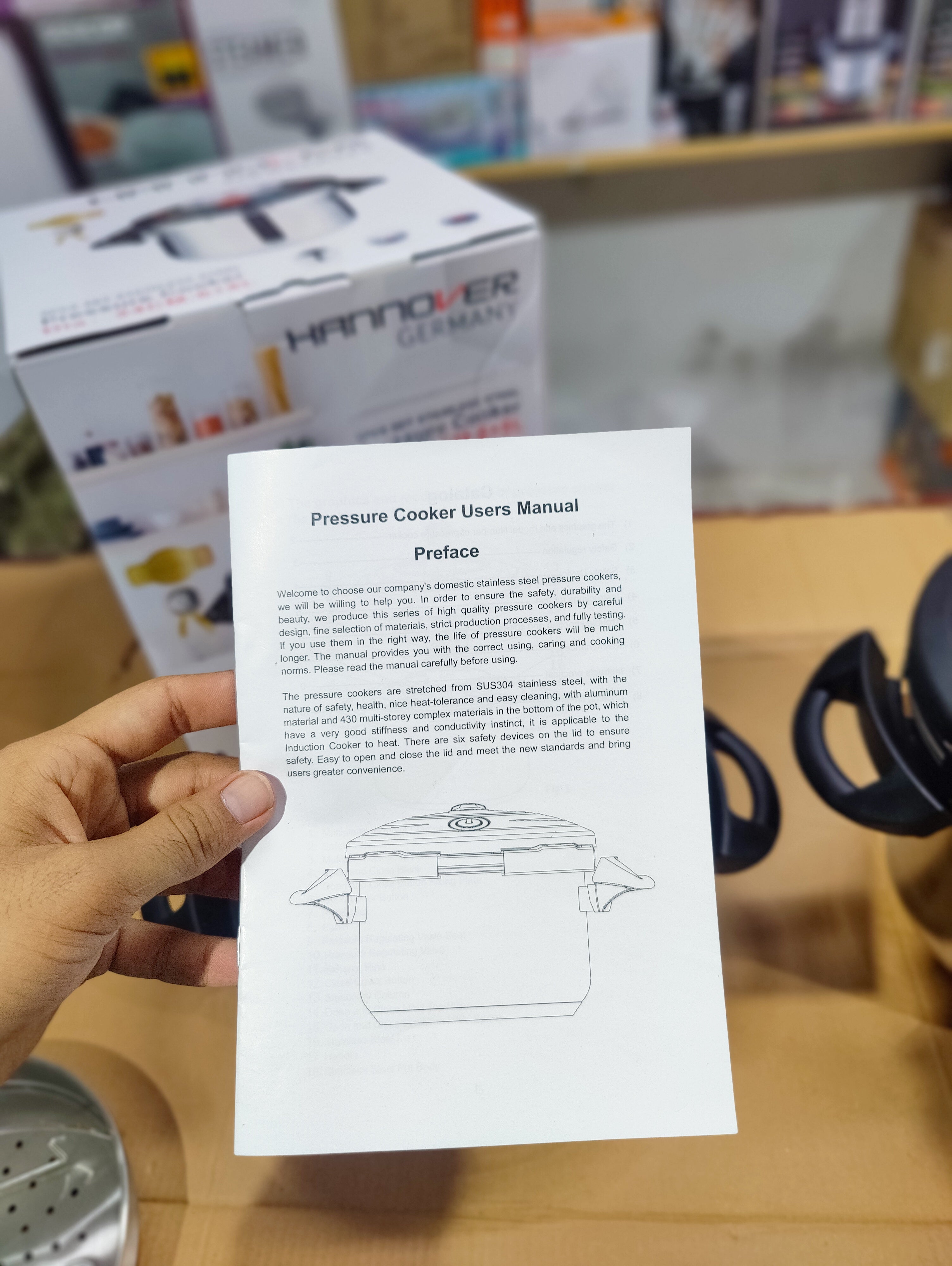 Imported Hannover Stainless Steel Automatic Pressure Cooker- 6L + 8L