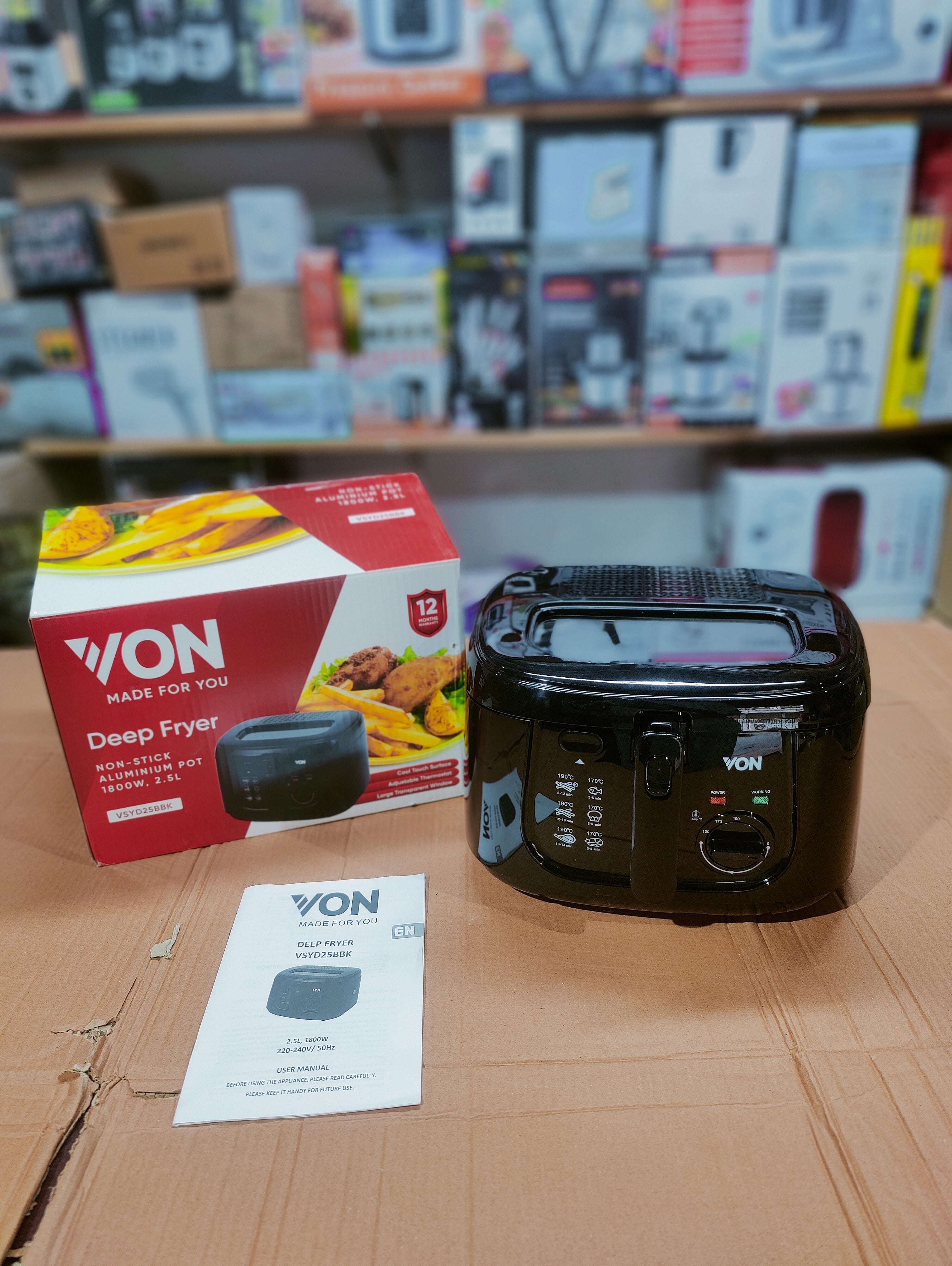 VON 2.5L Electric Deep Fryer