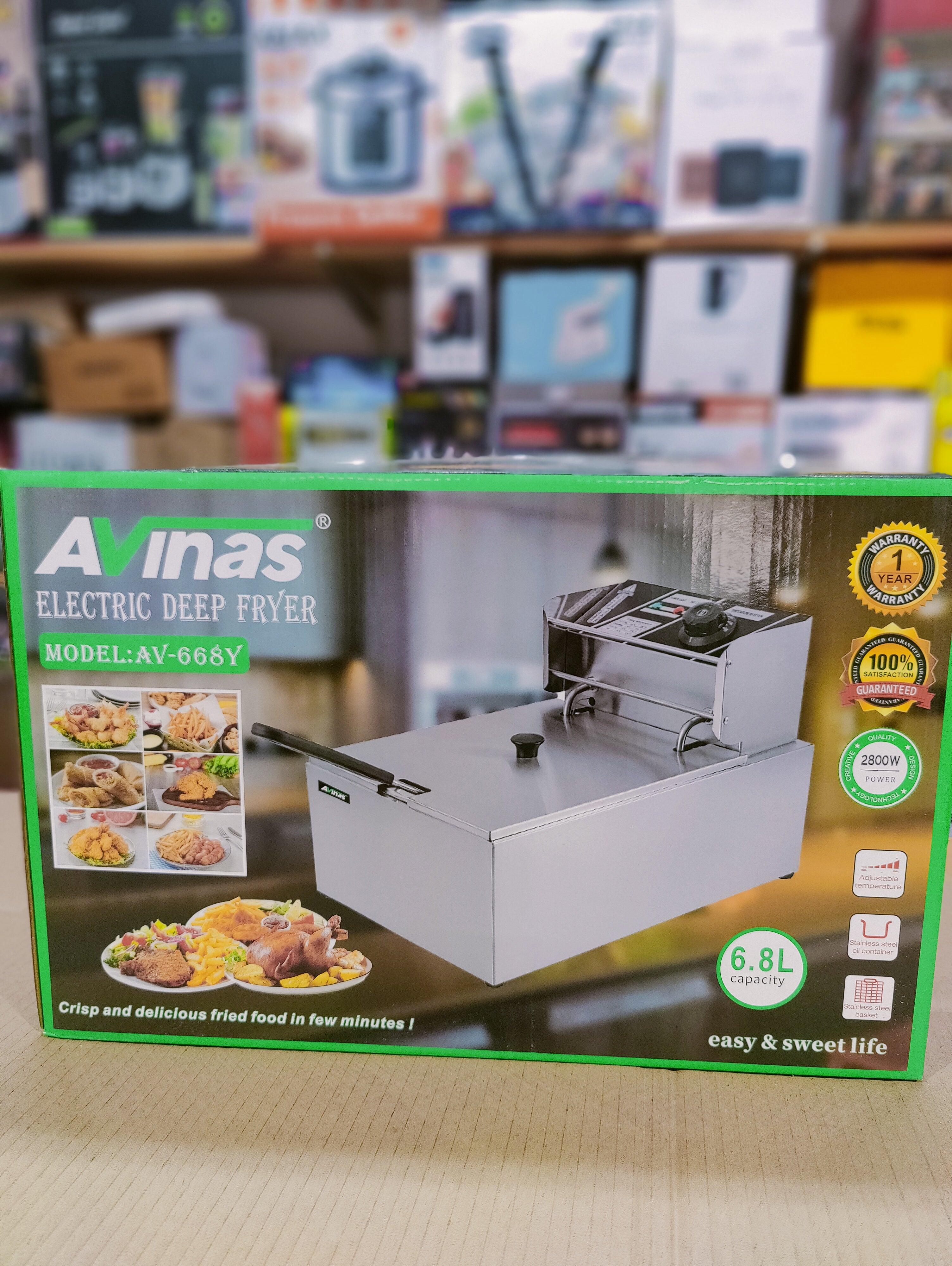 Avinas 6.8L Electric Deep Fryer