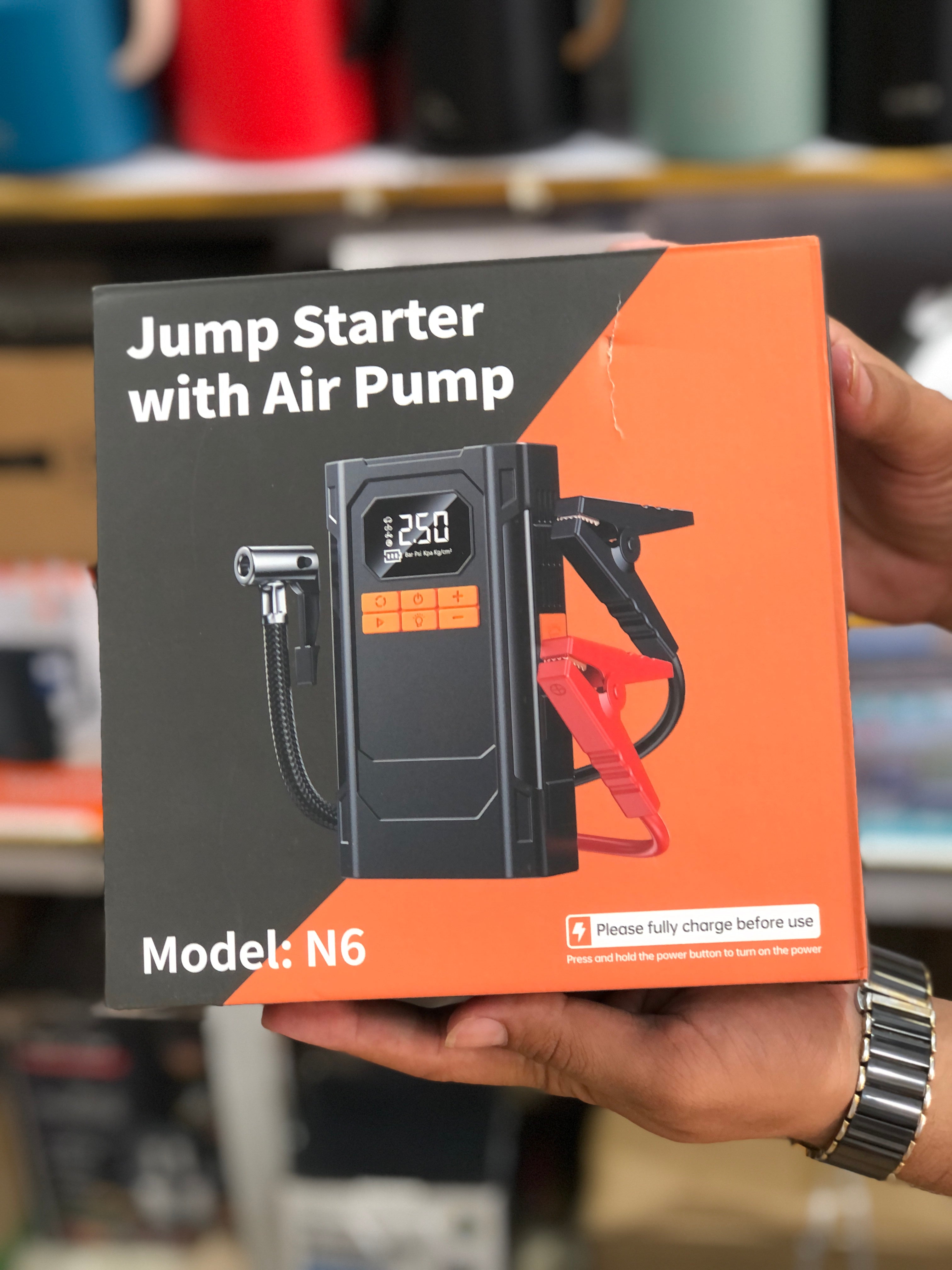 Imported 4in 1 Jump Starter with Air Pump N6