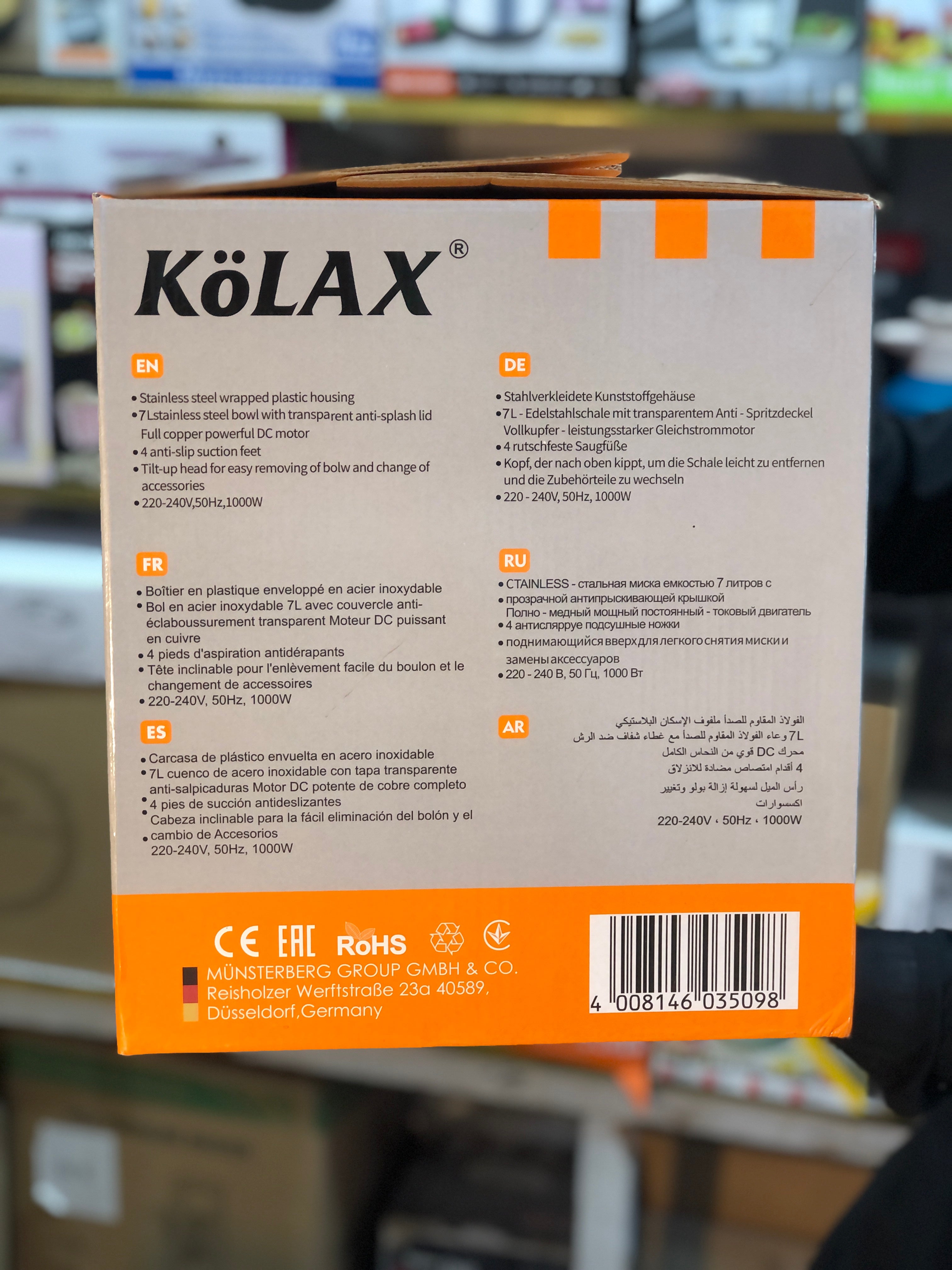 KOLAX 5L Digital Stand Mixer NR79184