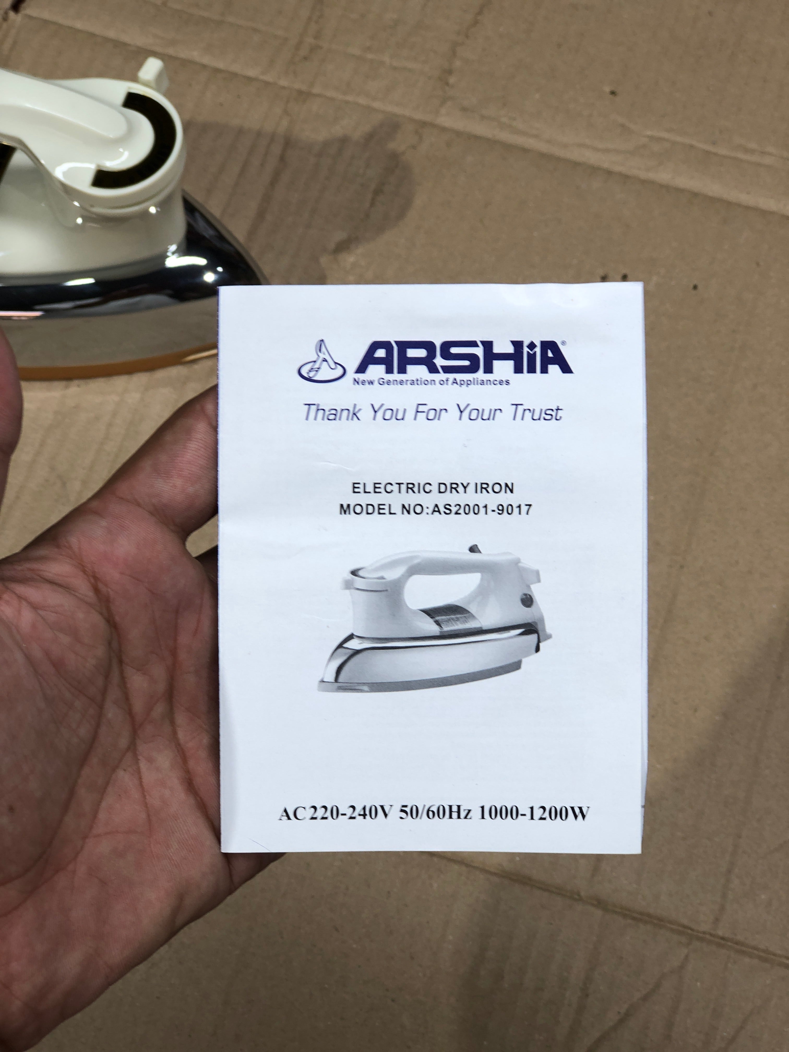 Imported Arshia Heavy Weight Arshia Dry Iron- 1000 to 1200 Watt