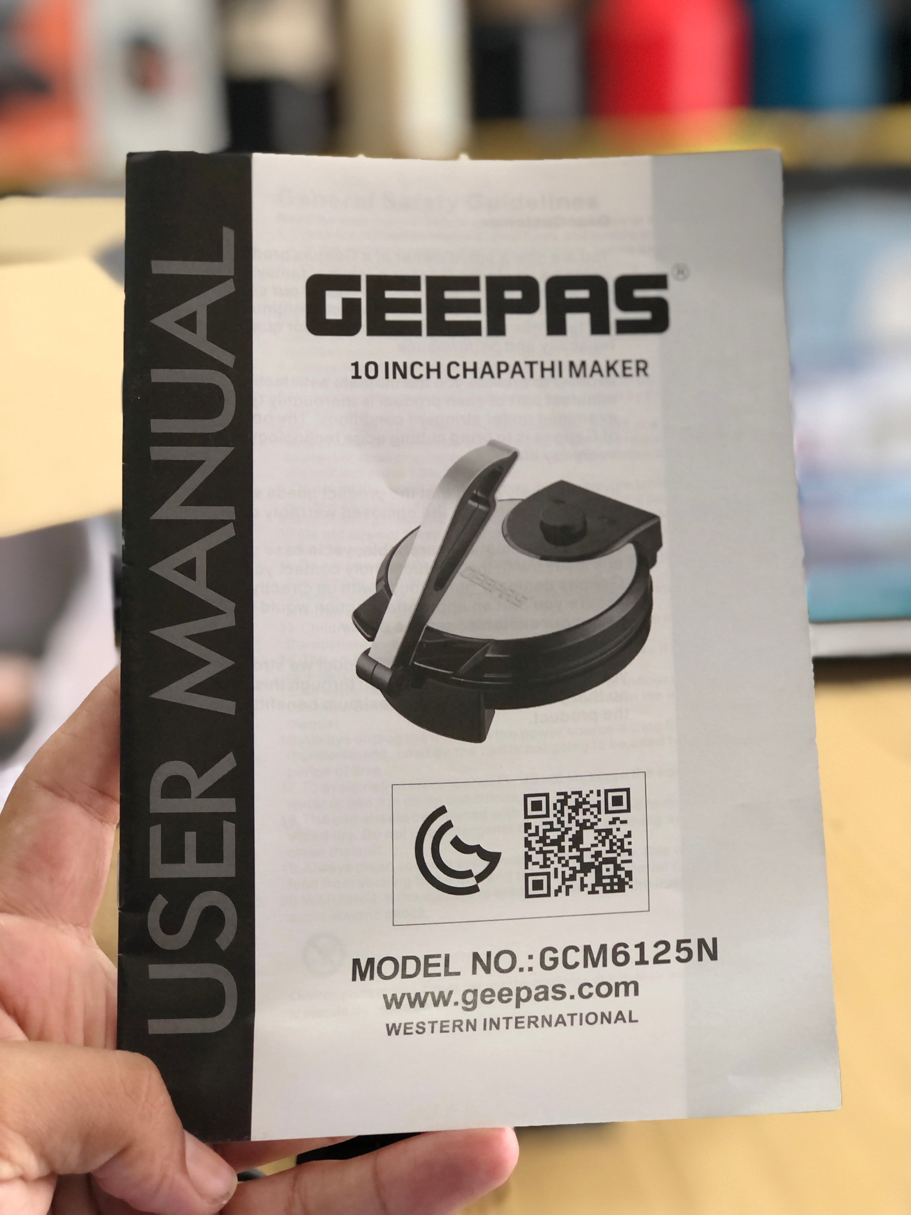 GEEPAS Roti Maker GCM6125N