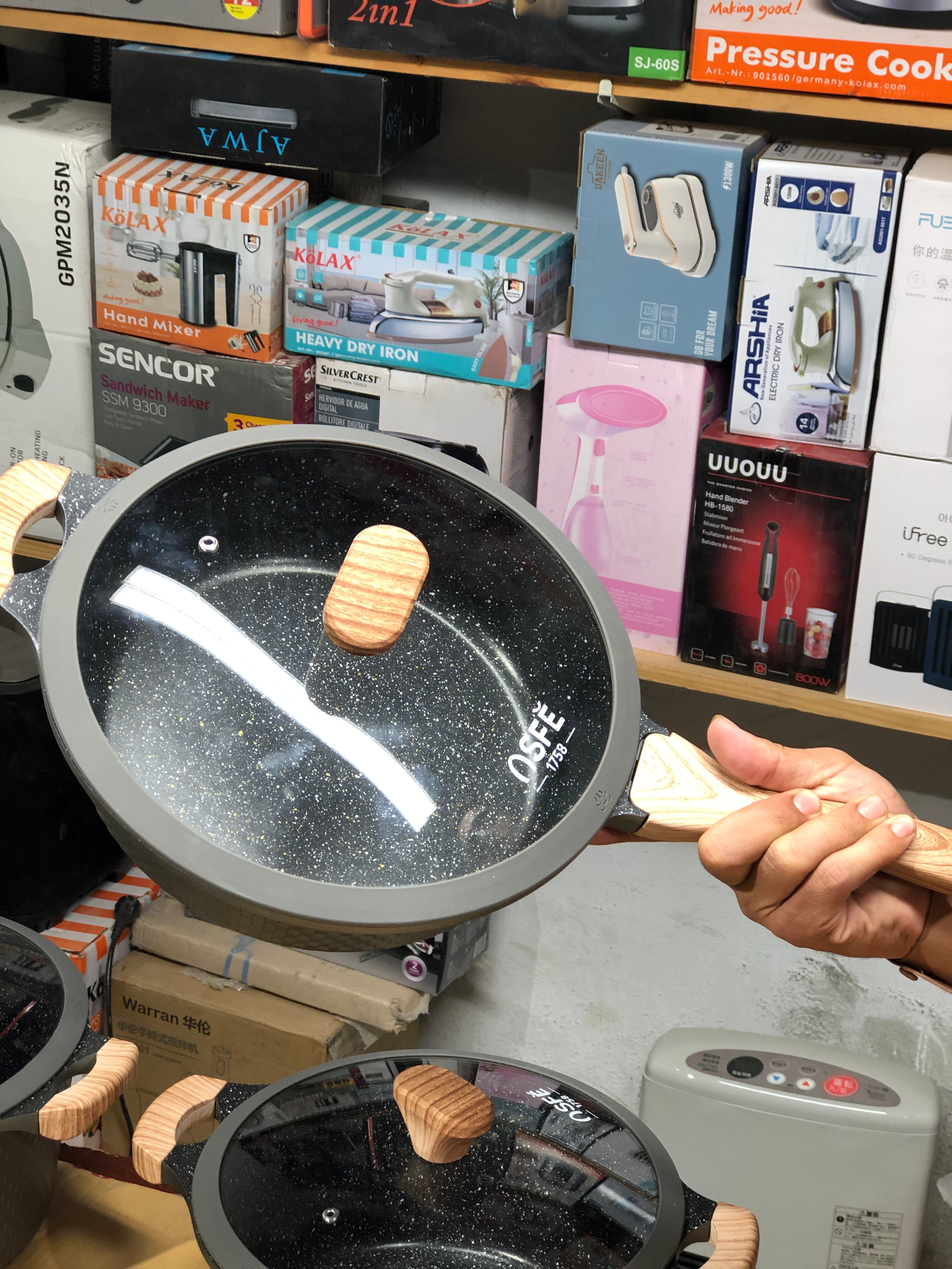 Osfe 12pcs Granite Induction Based Cookware Set