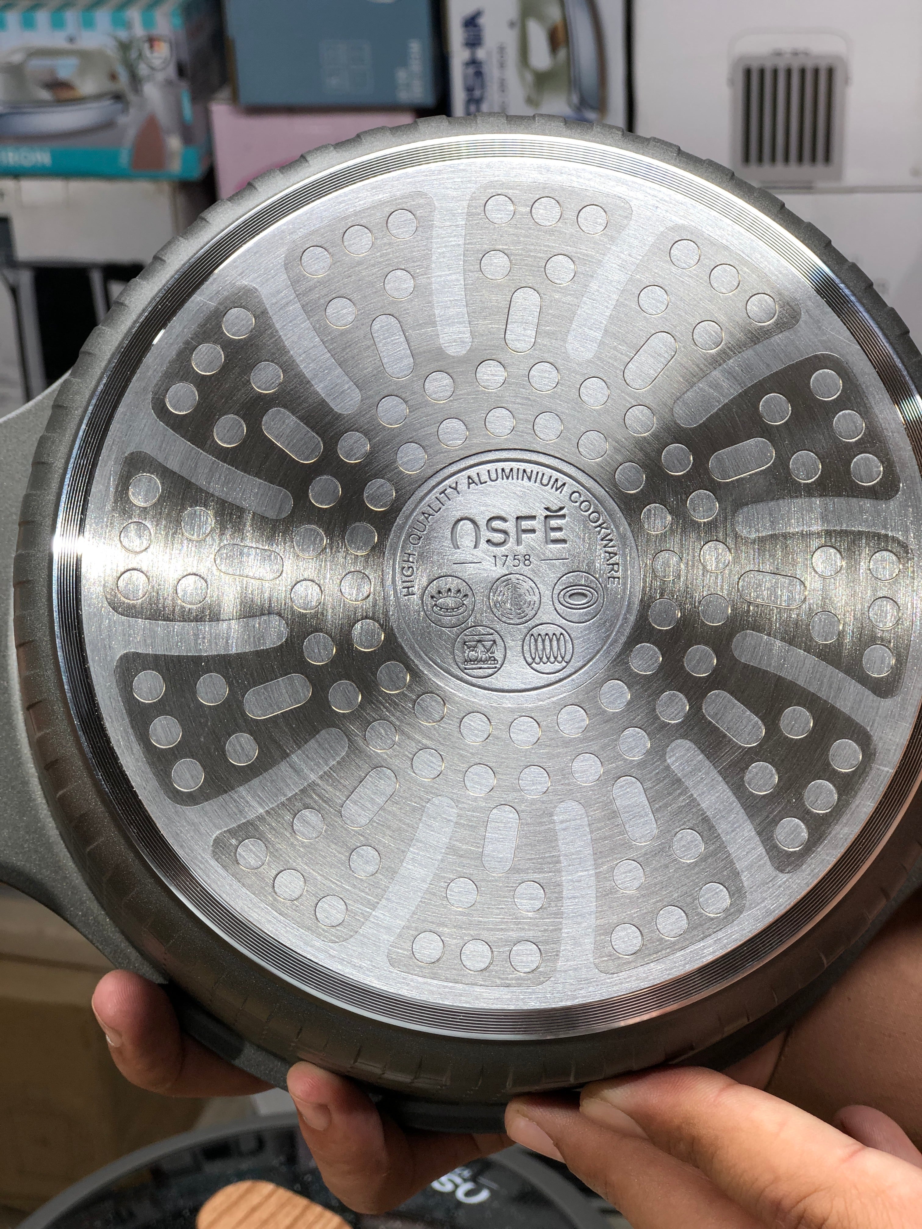 Osfe 12pcs Granite Induction Based Cookware Set