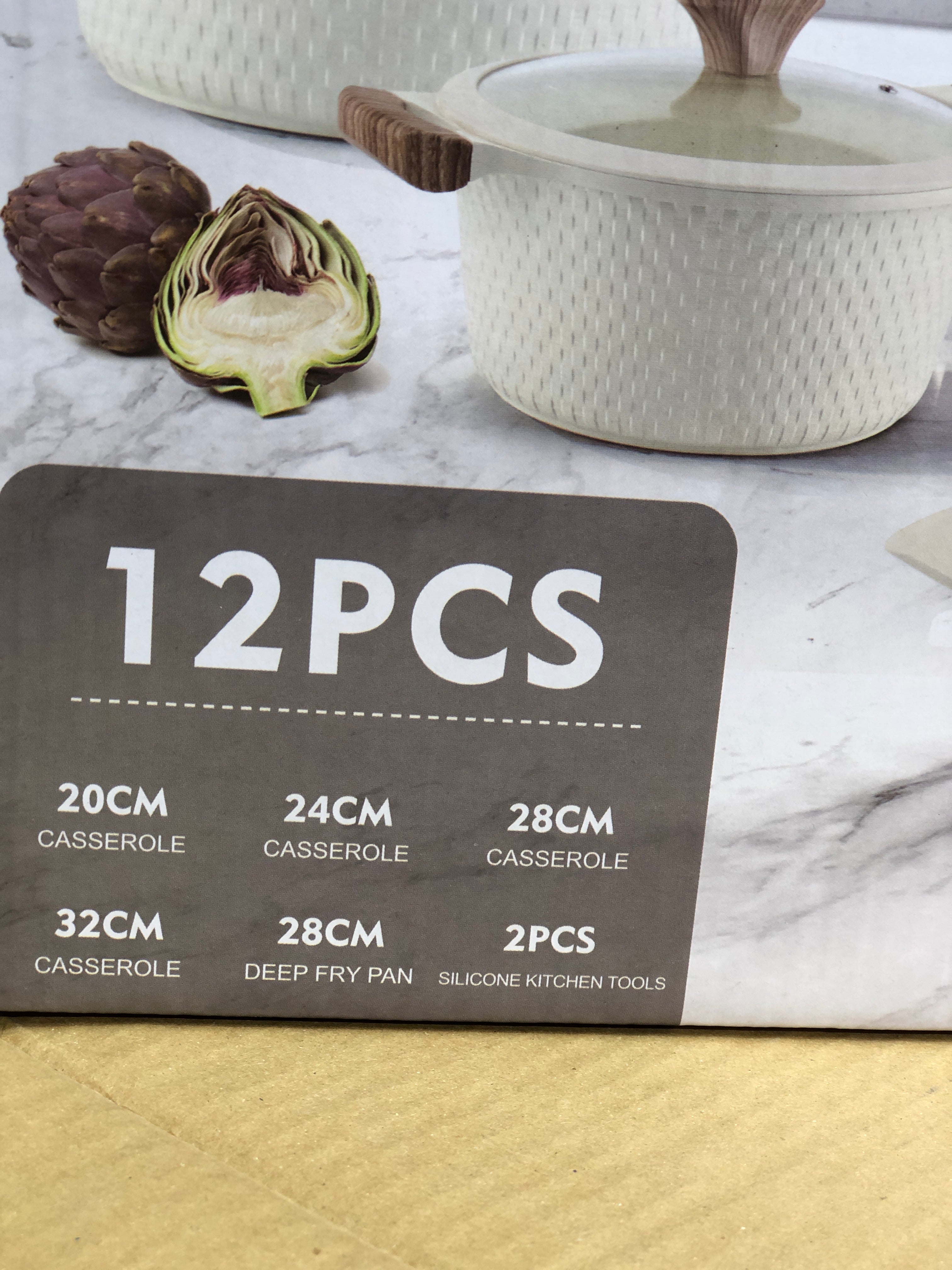 Osfe 12pcs Granite Induction Based Cookware Set