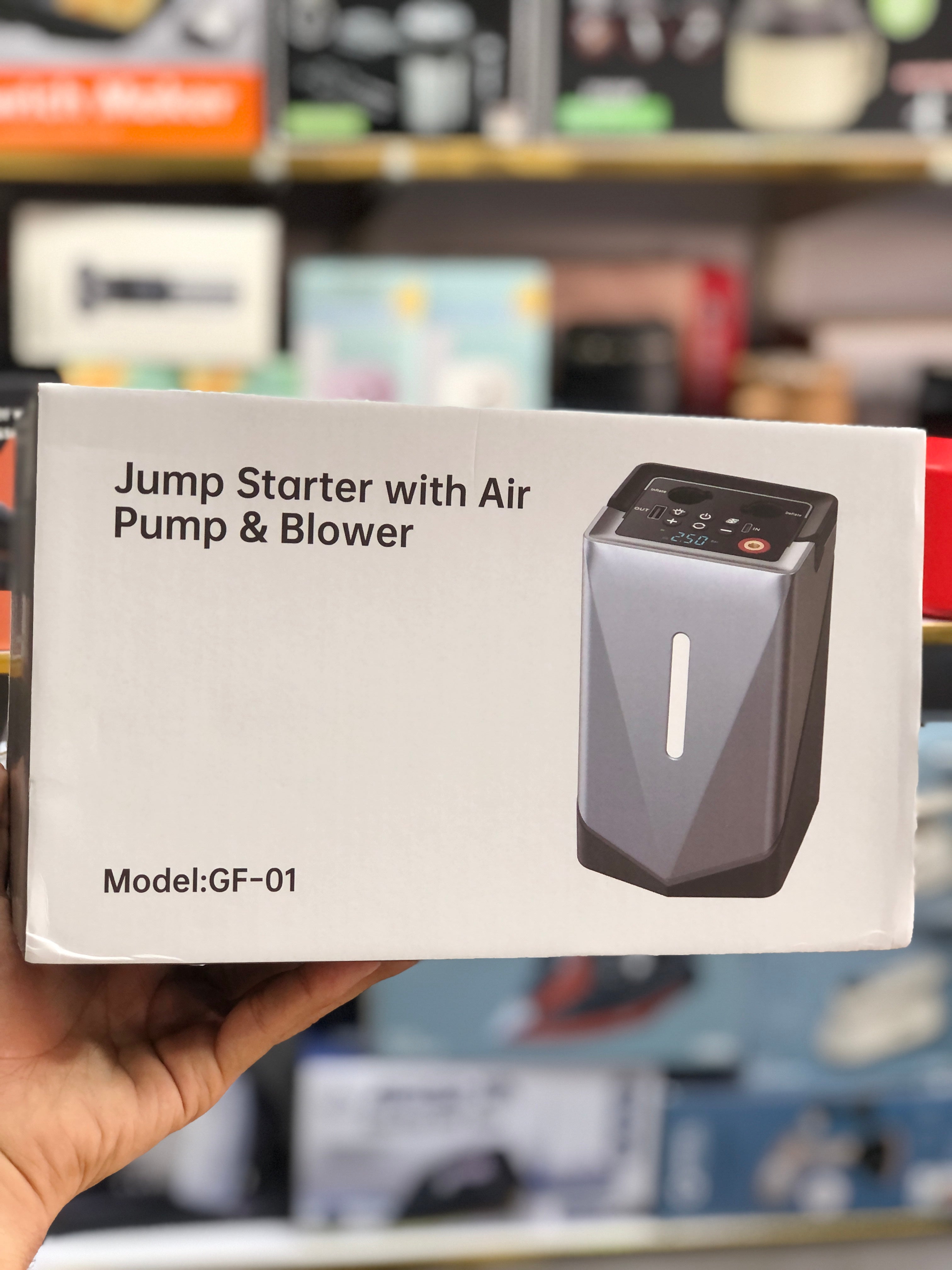 Imported 6in 1 Jump Starter With Air Pump & Blower GF01