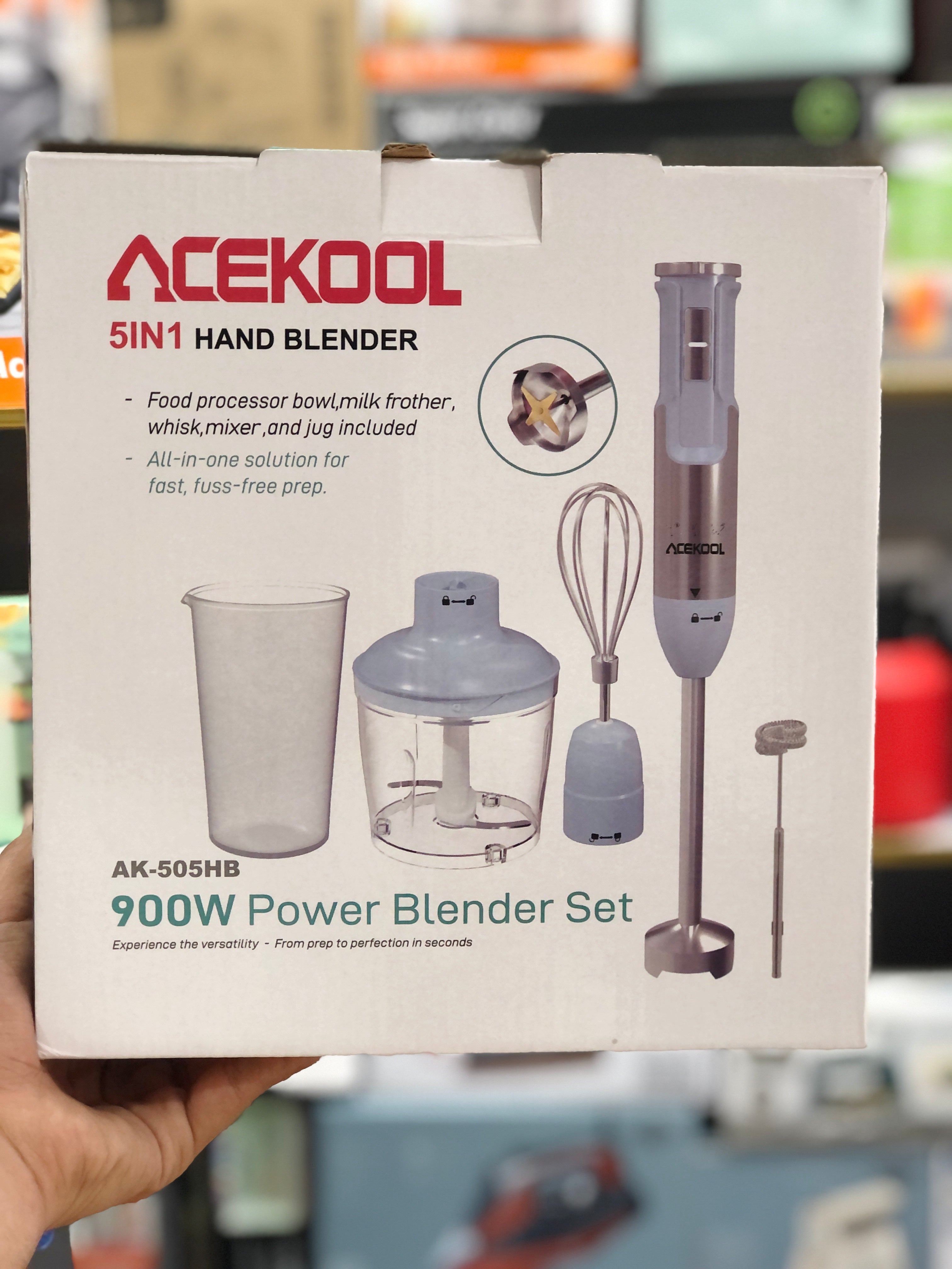 Acekool Blender BH1 - 5-in-1 Immersion Hand Blender