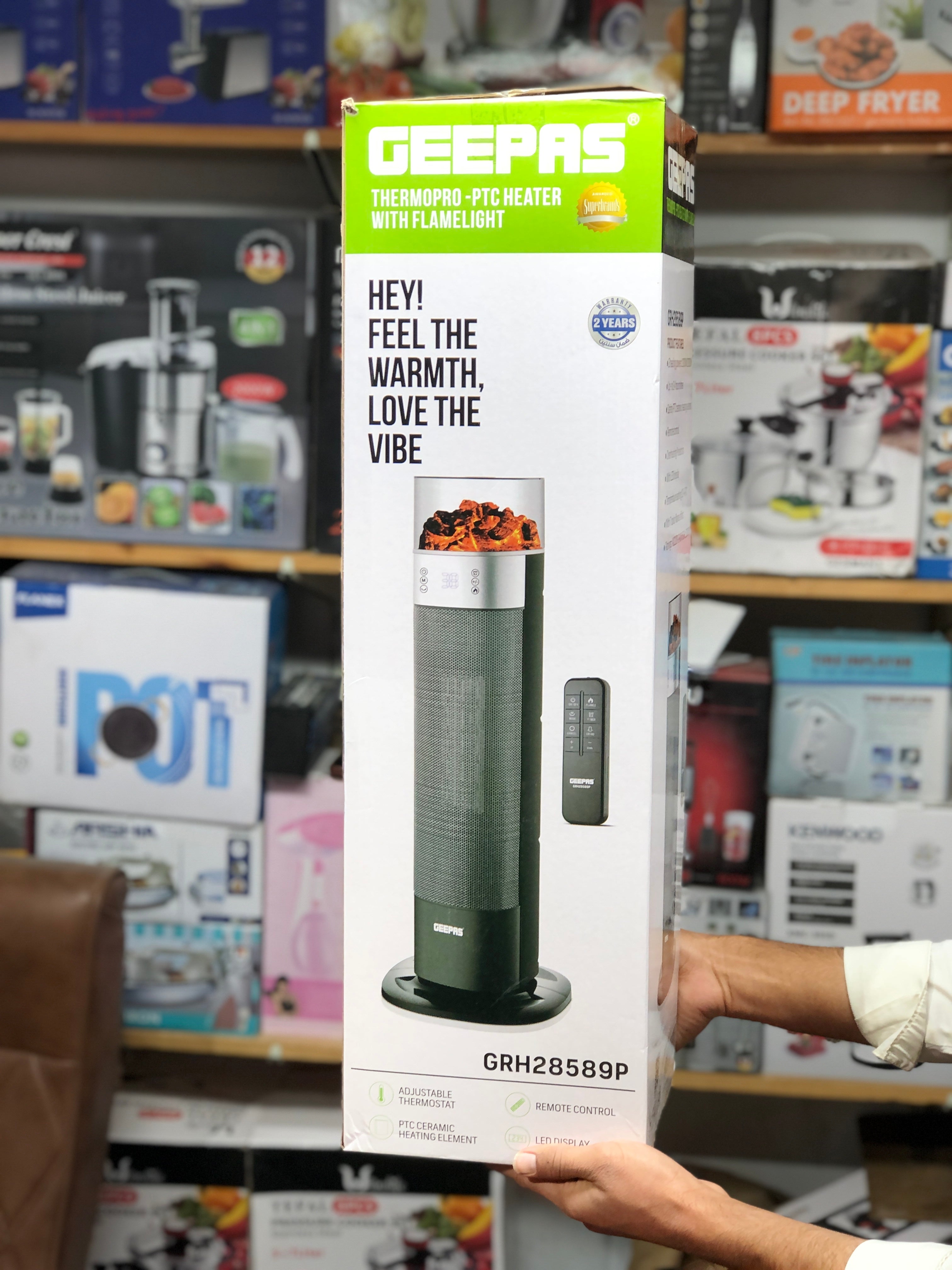 Geepas 3D Scenery Tower Ceramic Heater Grh28589P