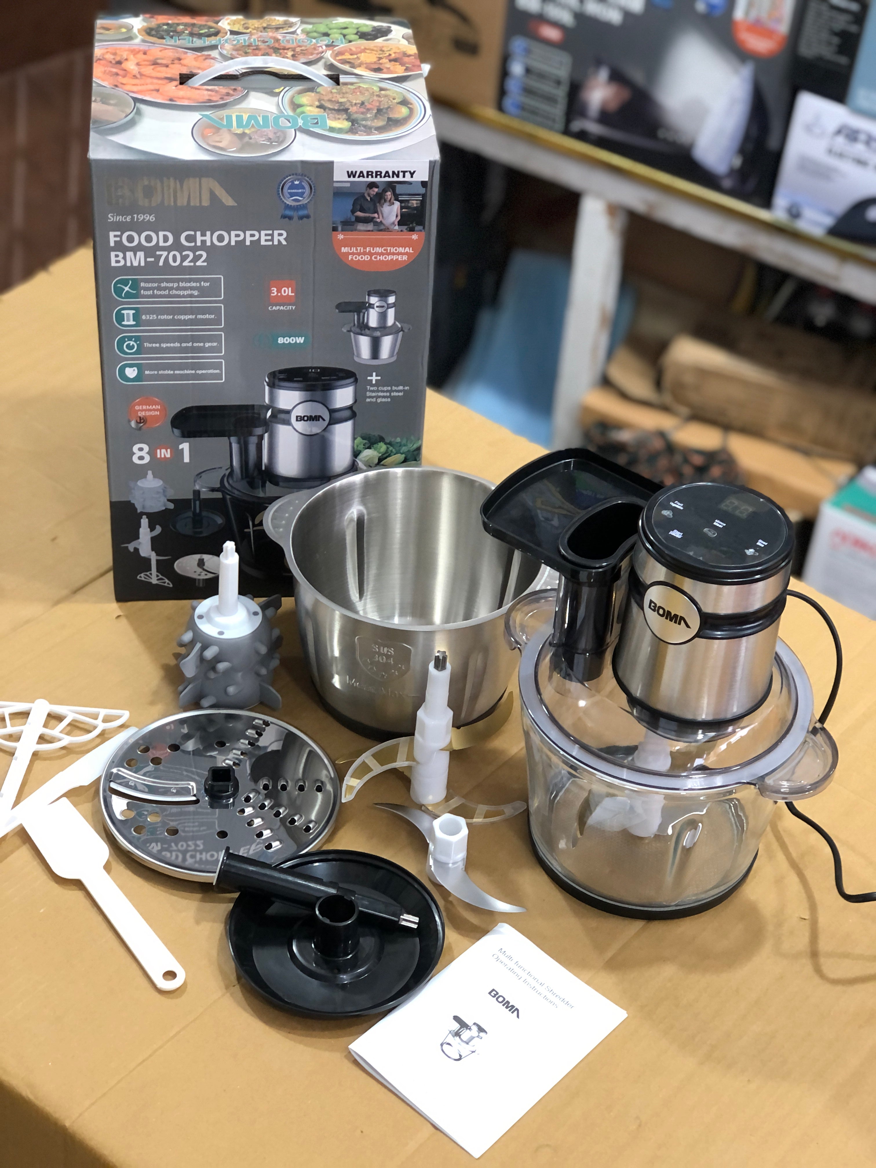 Boma 8 in 1 Digital Food Chopper 3L BM-7022