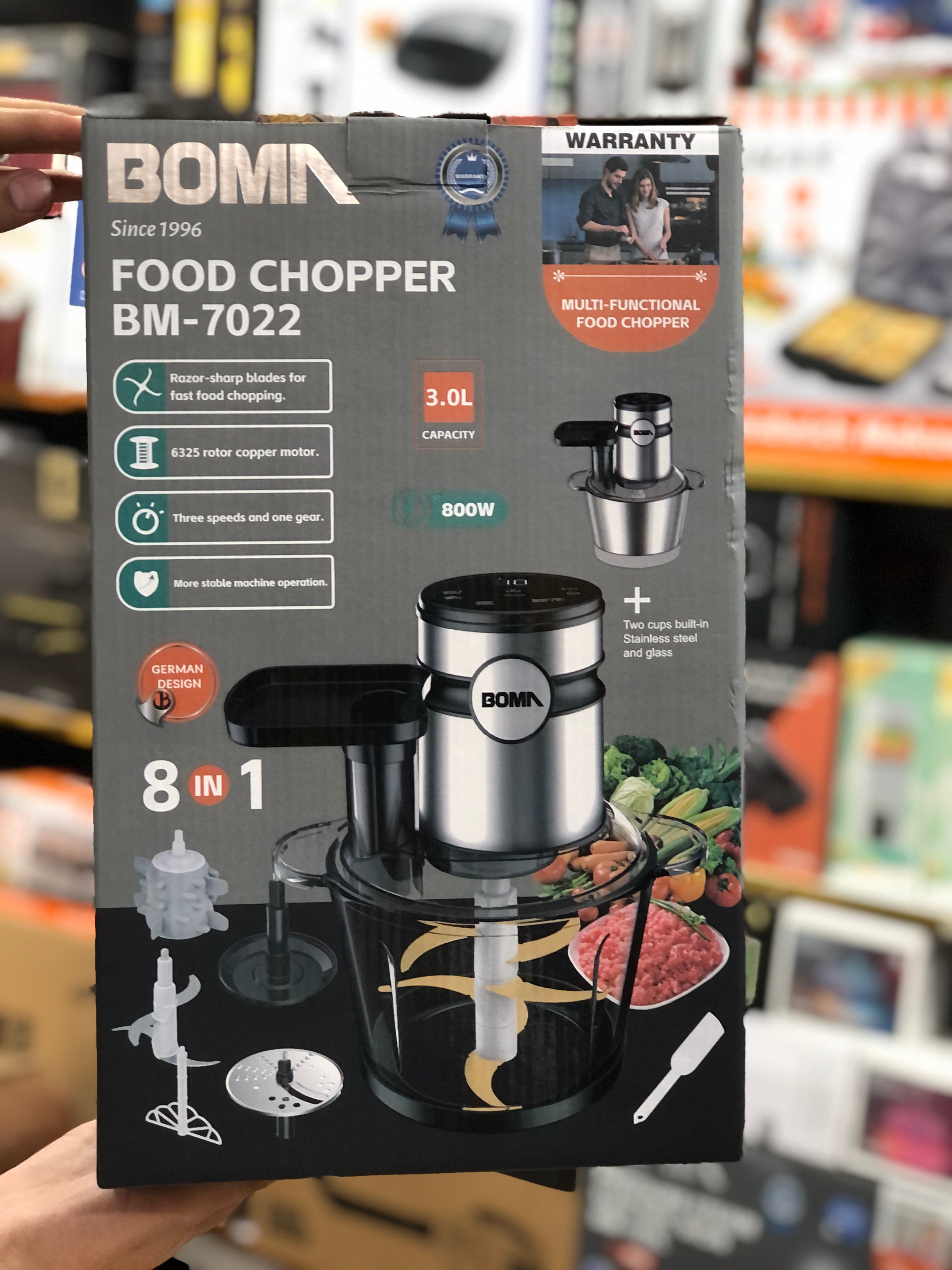 Boma 8 in 1 Digital Food Chopper 3L BM-7022