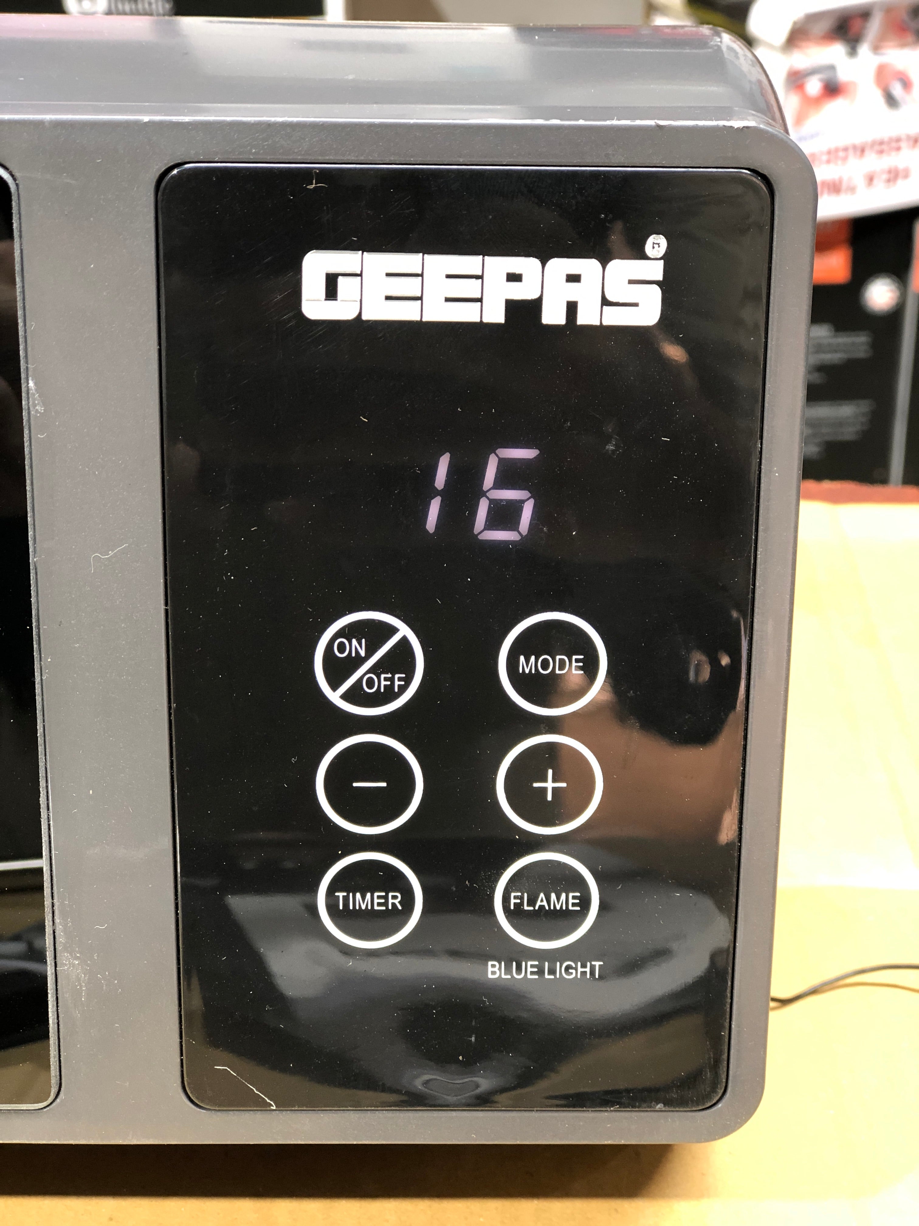 Geepas Wall Mounted 3D Flame Touch Display Blower Heater GRH28524P