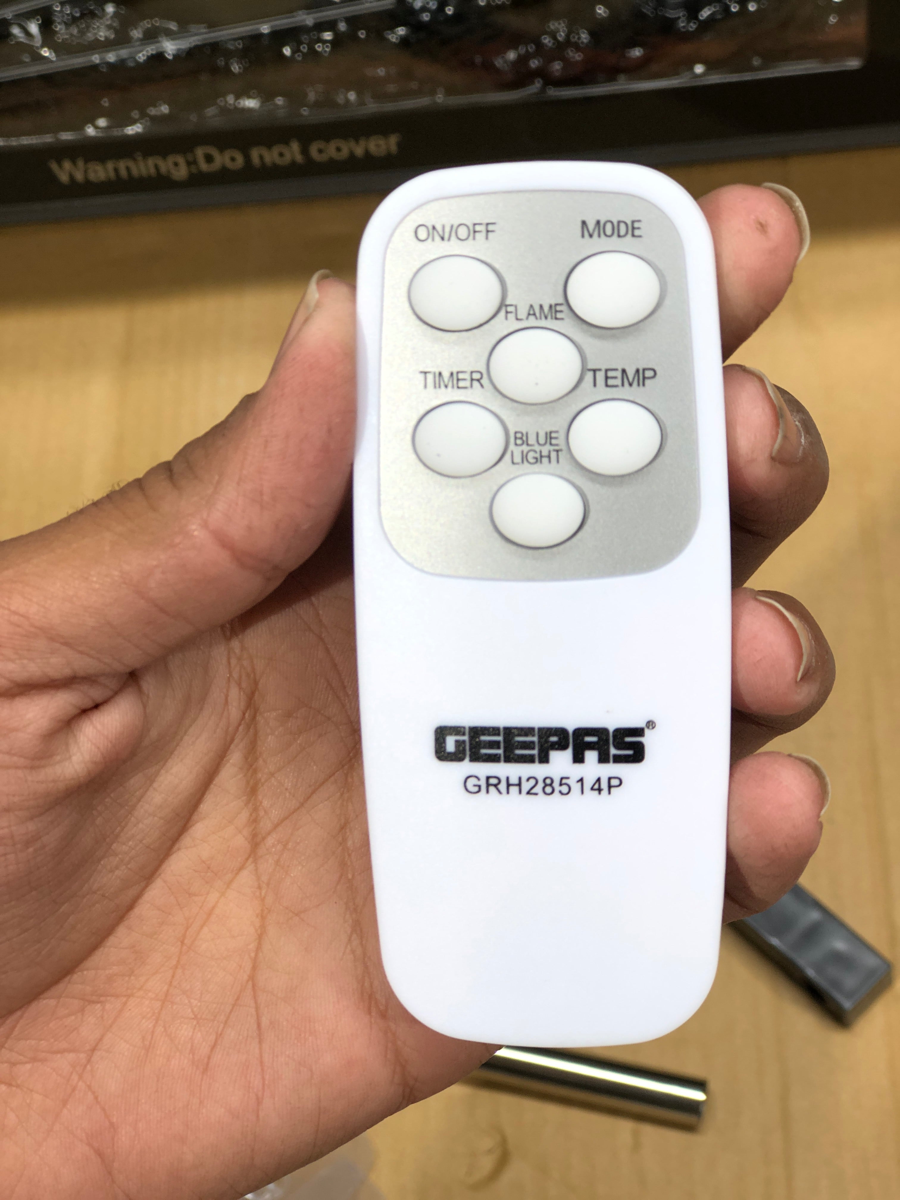 Geepas Wall Mounted 3D Flame Touch Display Blower Heater GRH28524P