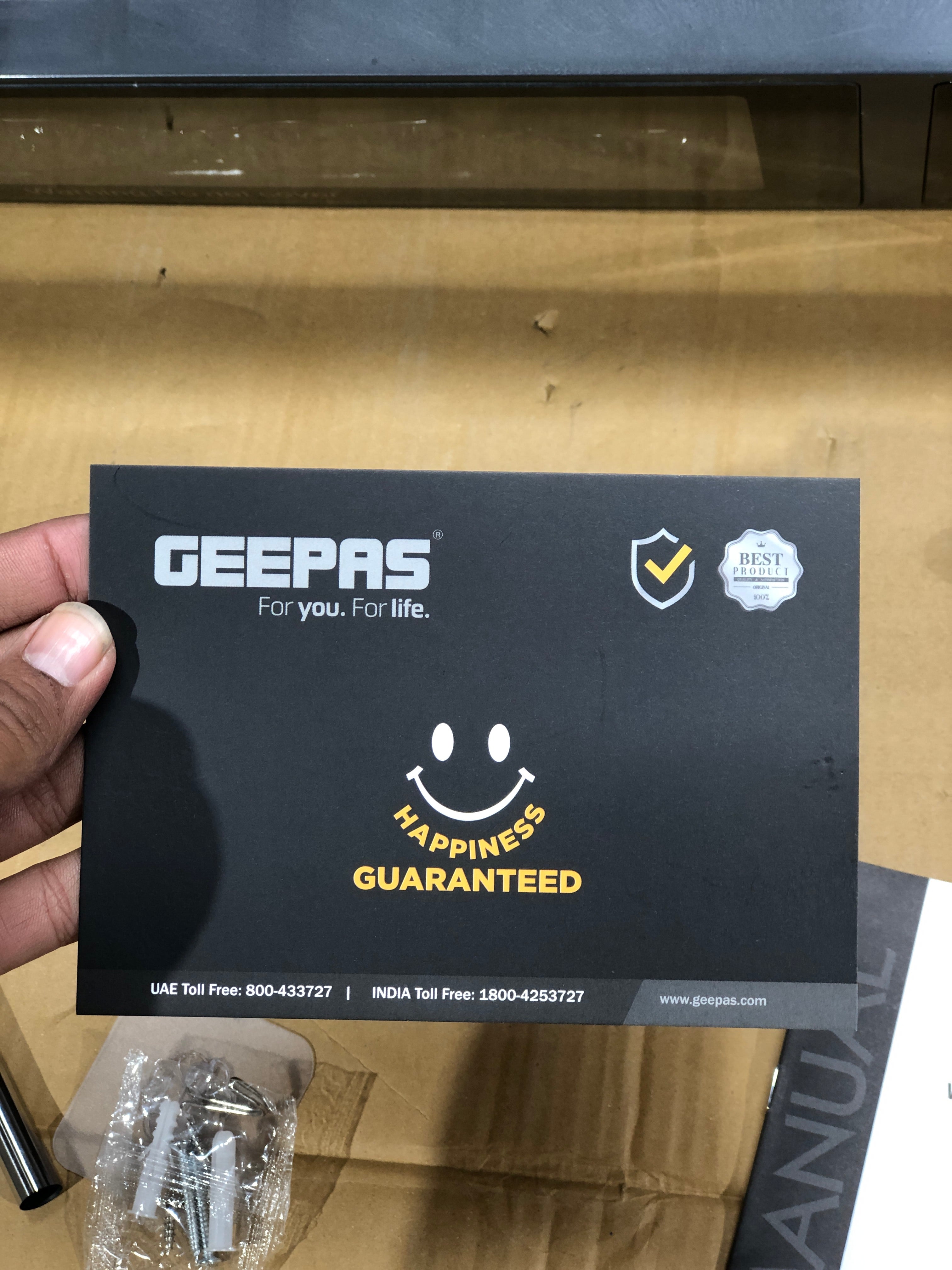 Geepas Wall Mounted 3D Flame Touch Display Blower Heater GRH28524P