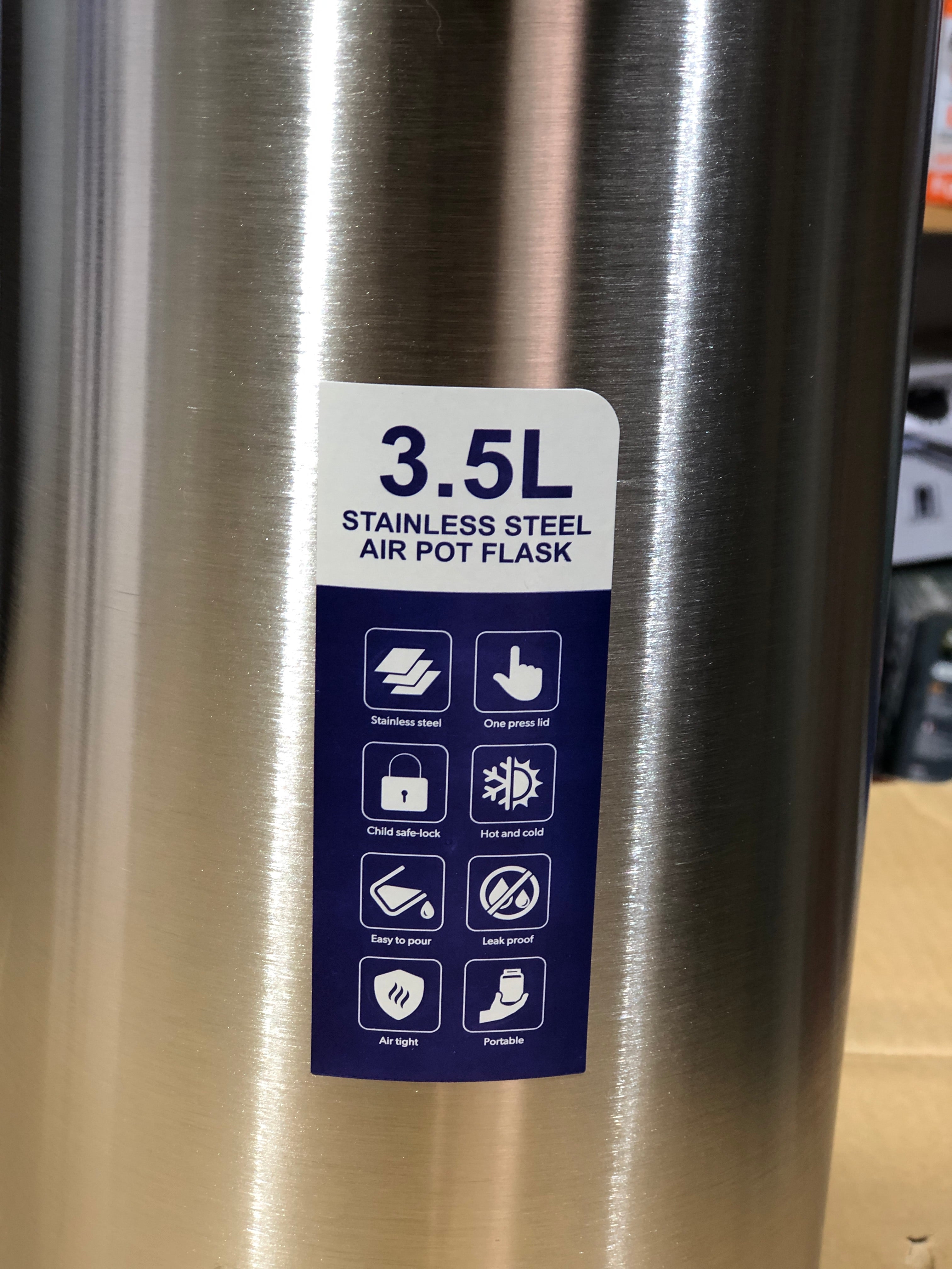 Geepas 3.5L Stainless Steel Air Pot Flask 5263