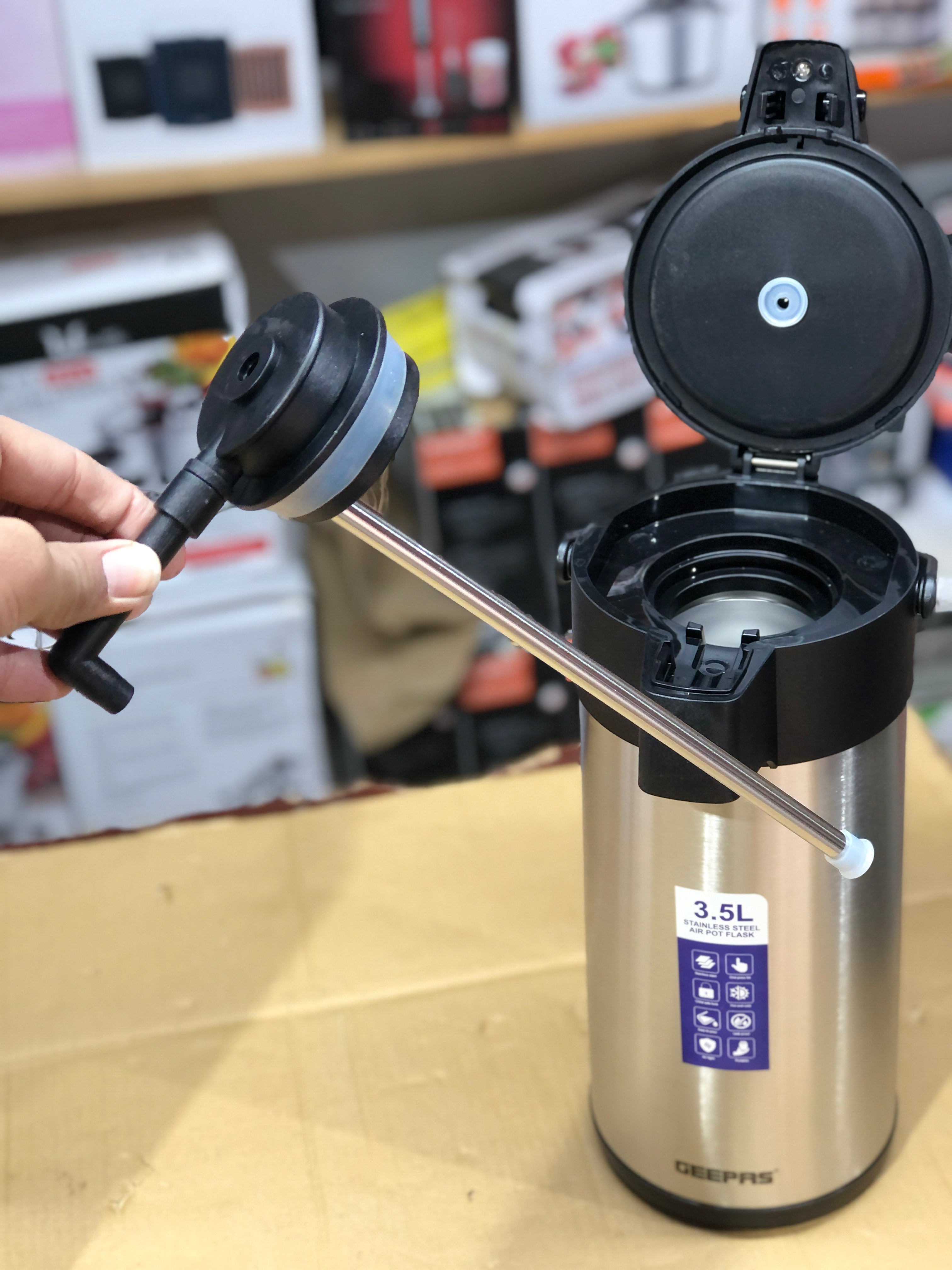 Geepas 3.5L Stainless Steel Air Pot Flask 5263