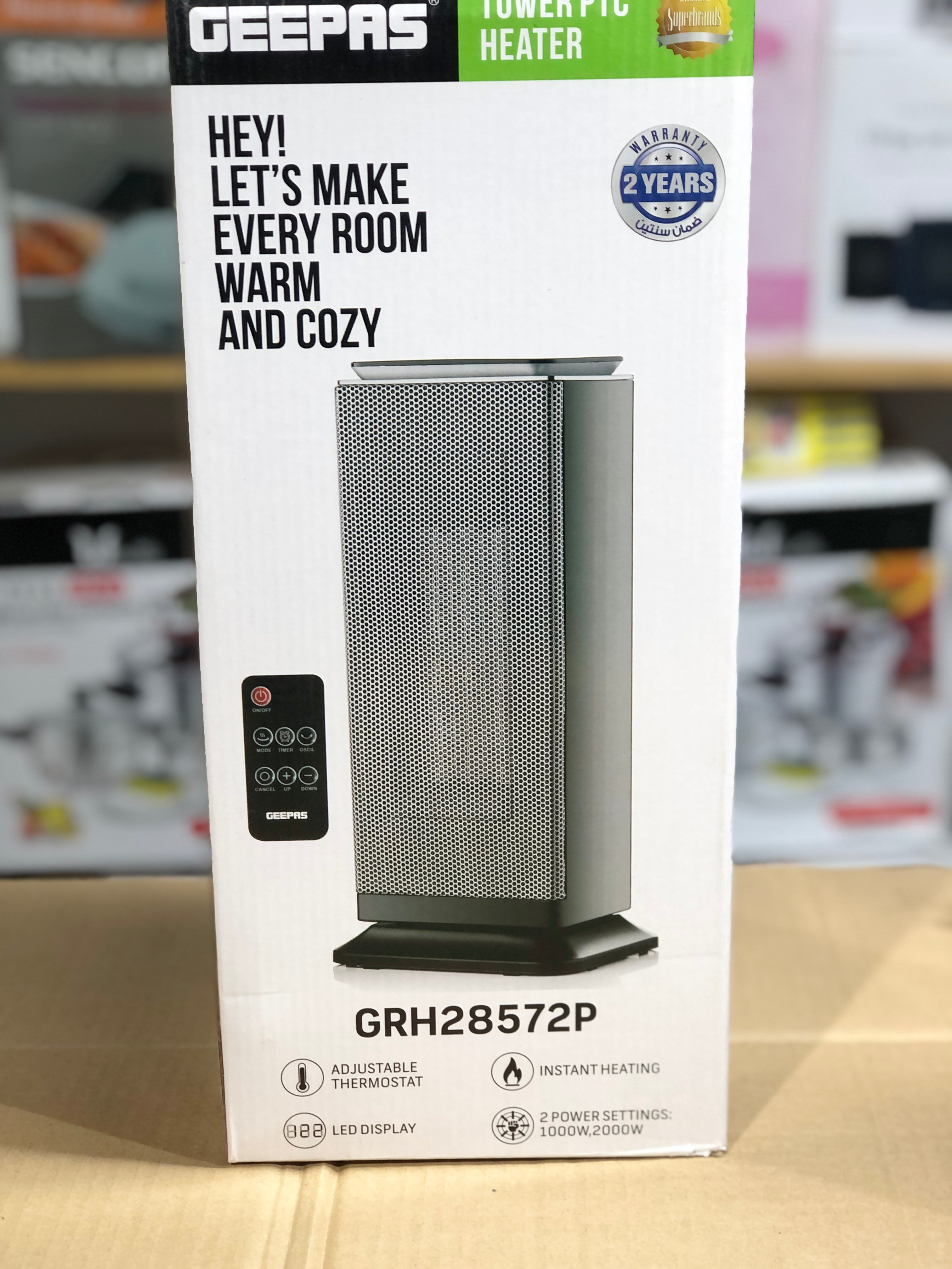 Geepas Tower PTC Heater 28572